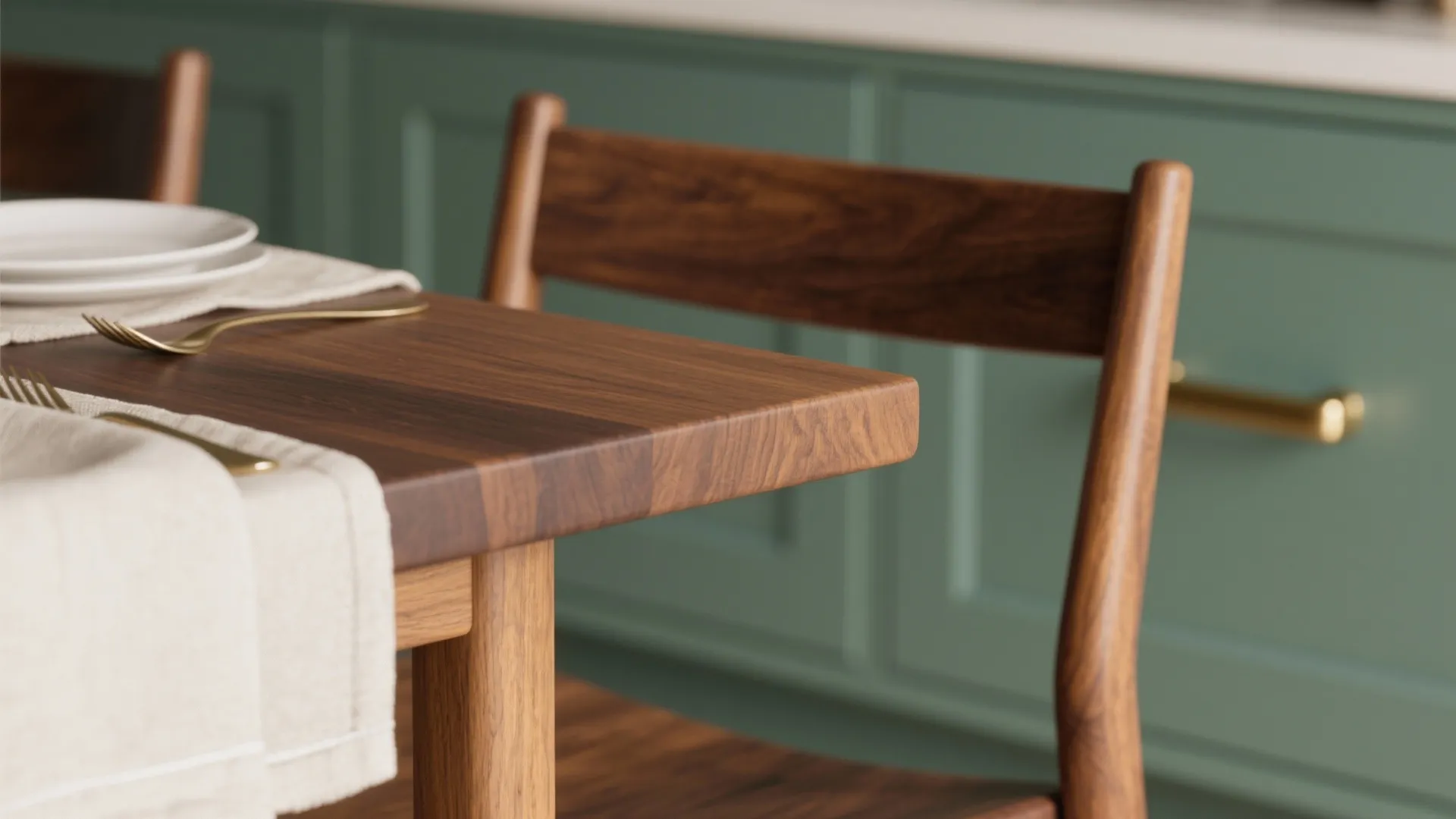 3. Mixed Materials: Wood, Brass and Sage