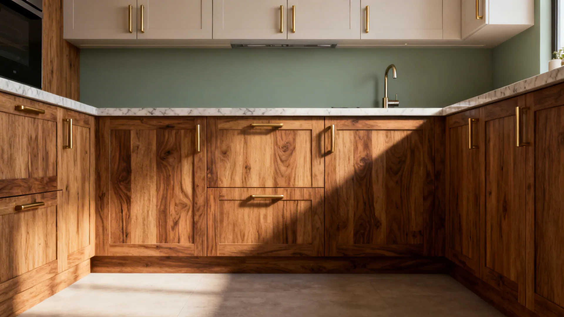 Textured Woods and Metal Accents with a Soft Palette