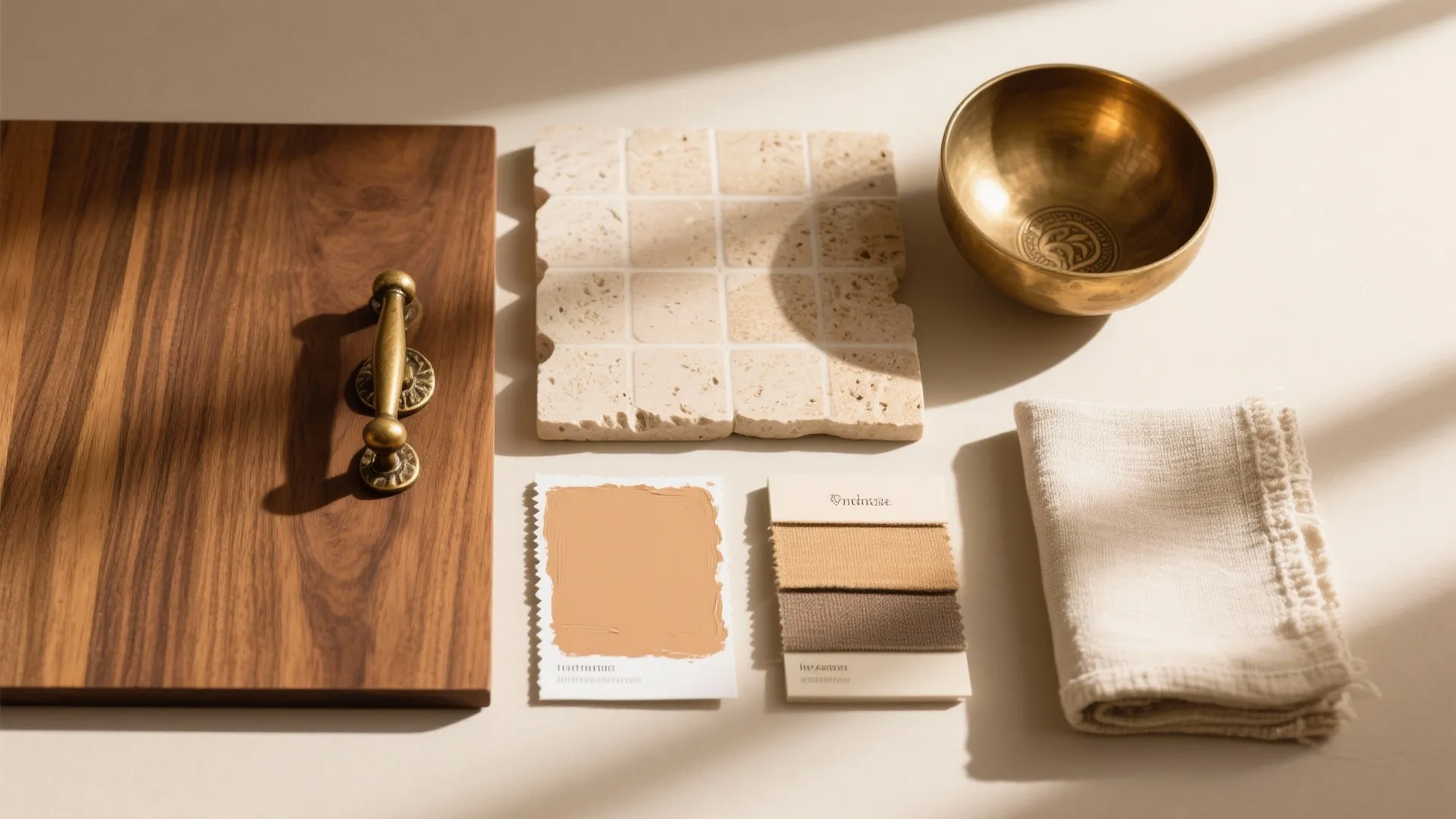 Warm Wood, Brass, and Stone