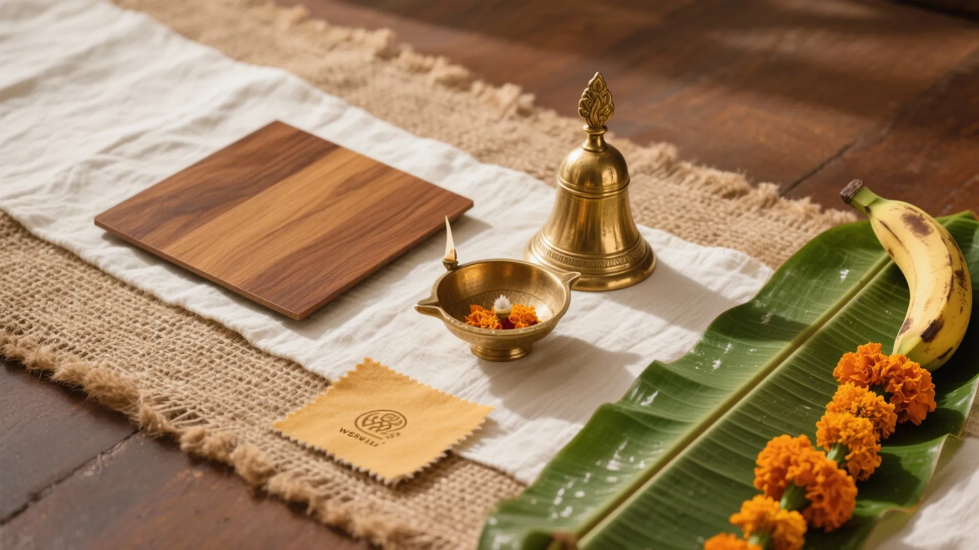 Natural Wood, Brass, and Soft Textiles