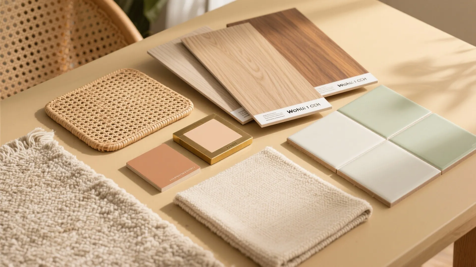 Warm Wood Accents and Breathable Textures