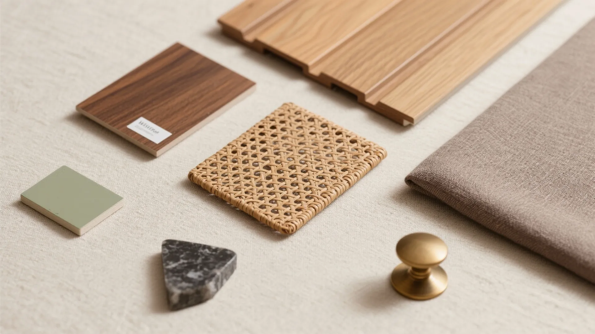 Warmth from layered wood and cane without the bulk