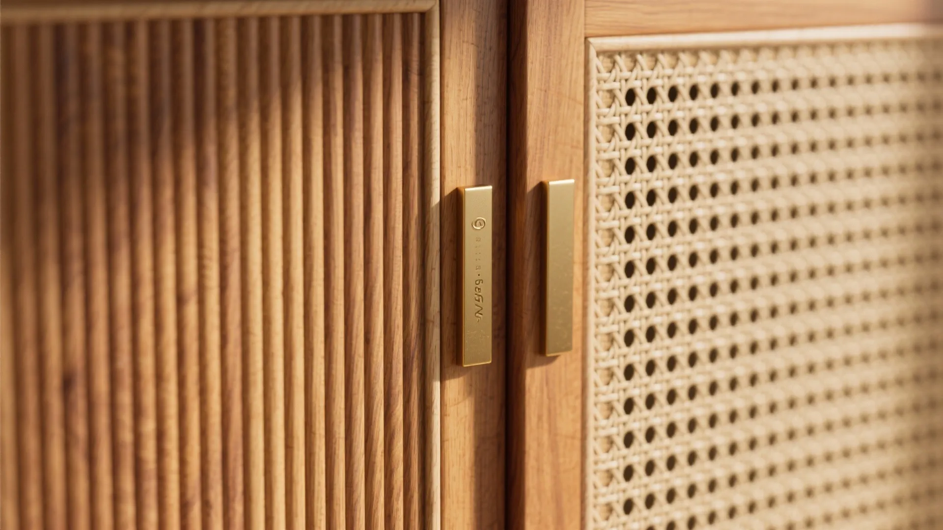 Warm wooden accents in the living room