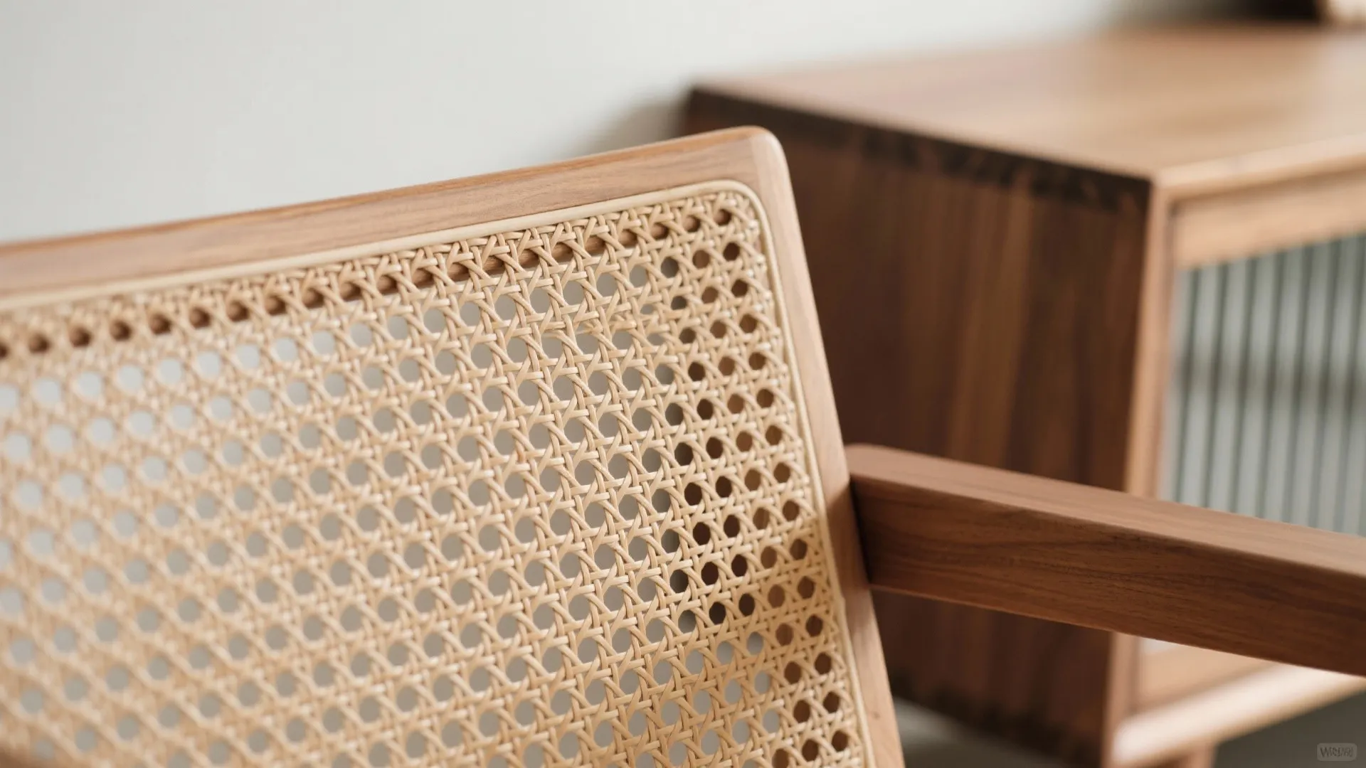 Warm wood accents without heavy furniture