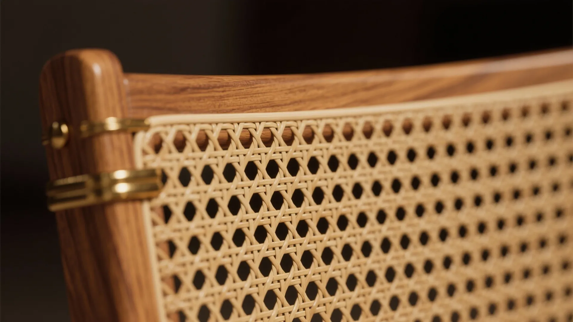 Natural wood and cane for warmth