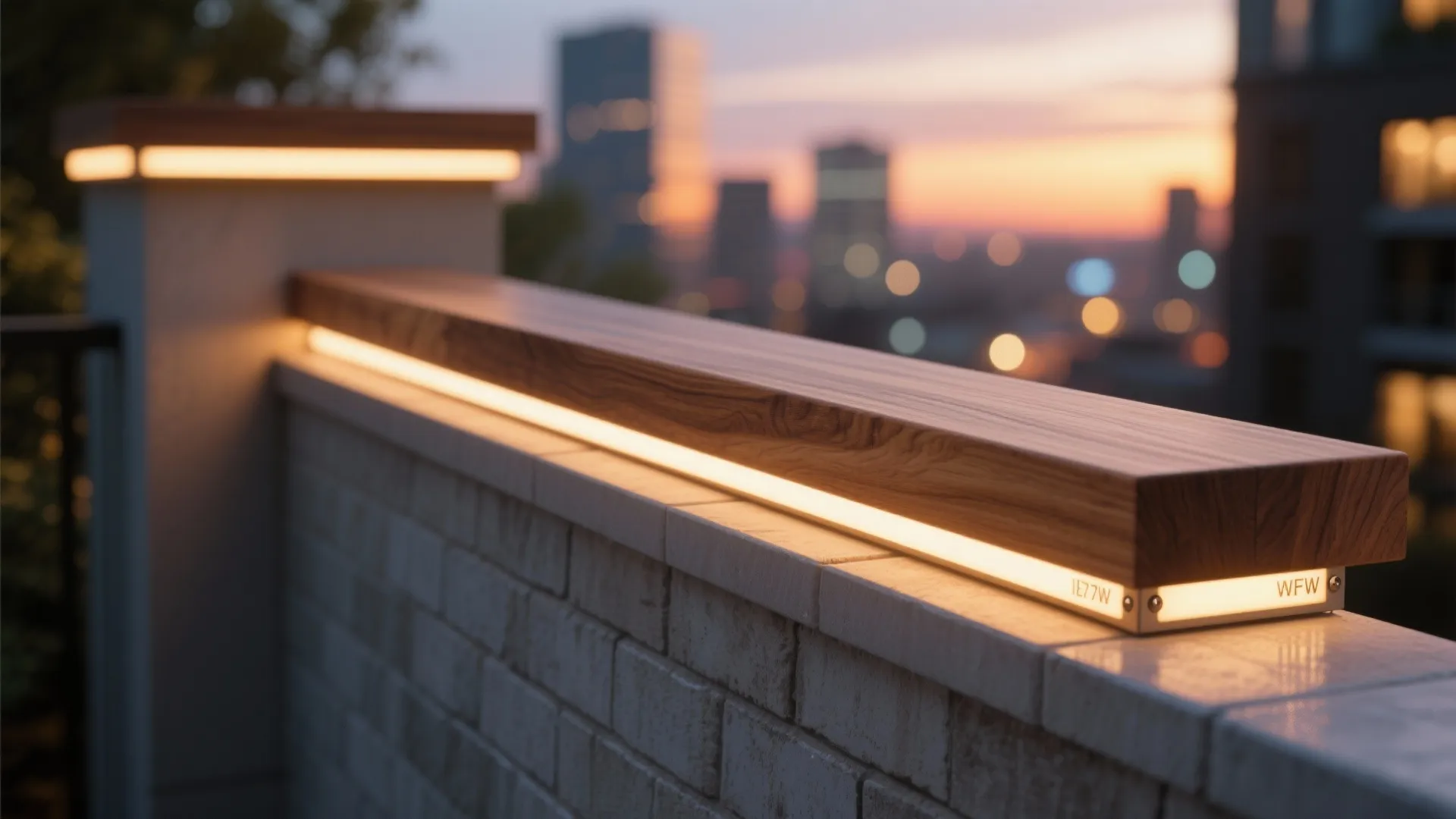 Wood Cap Rail on Solid Edge + Lighting