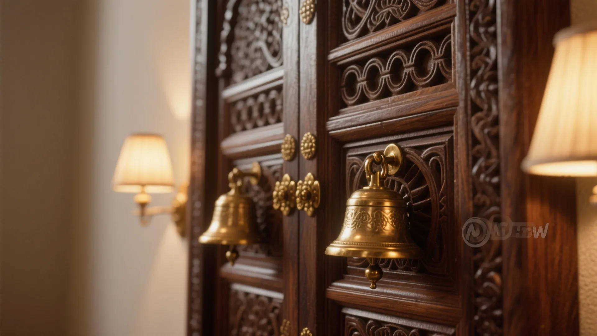 Warm Wood and Carved Details