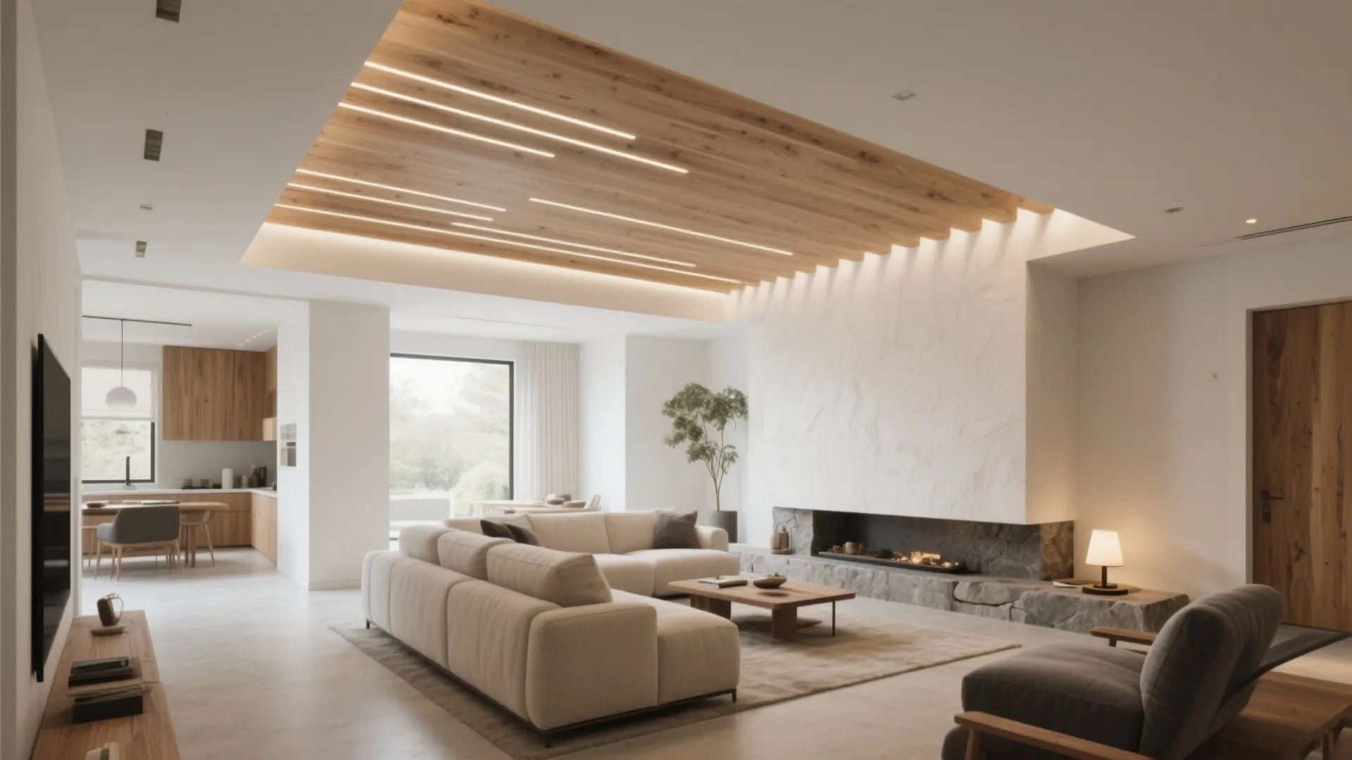 Wooden Ceiling Beams or Partial Wood Ceiling