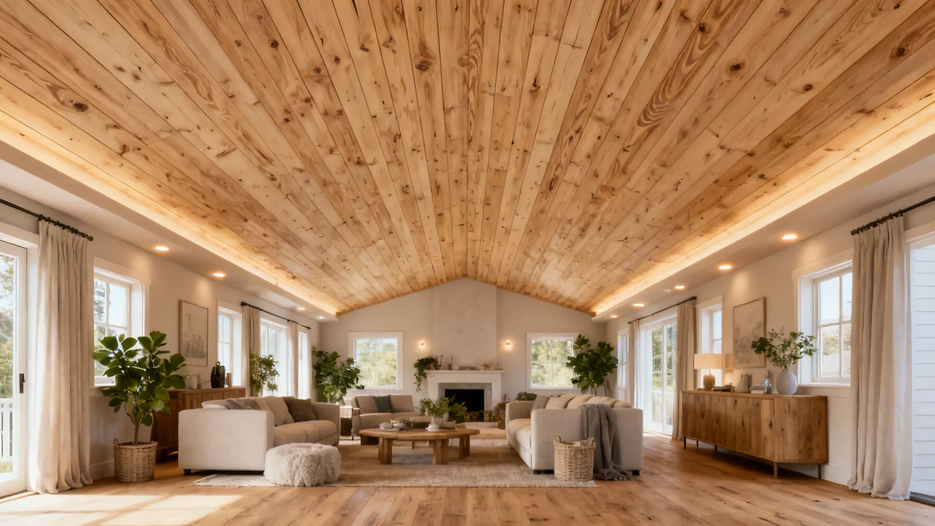 5 Wooden Ceiling Ideas for Living Rooms