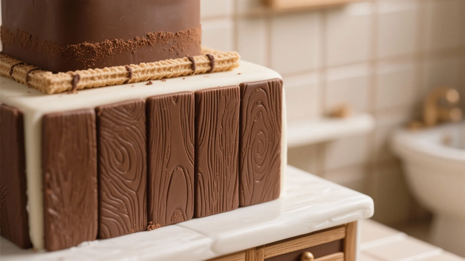 Warm Wood Accents in Chocolate and Wafer