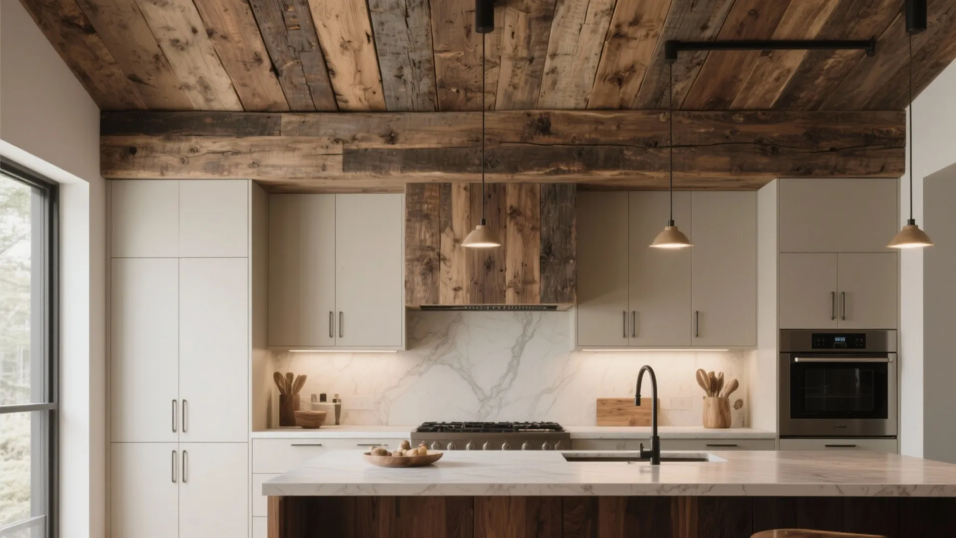 3. Textured or Wood-Clad Bulkheads