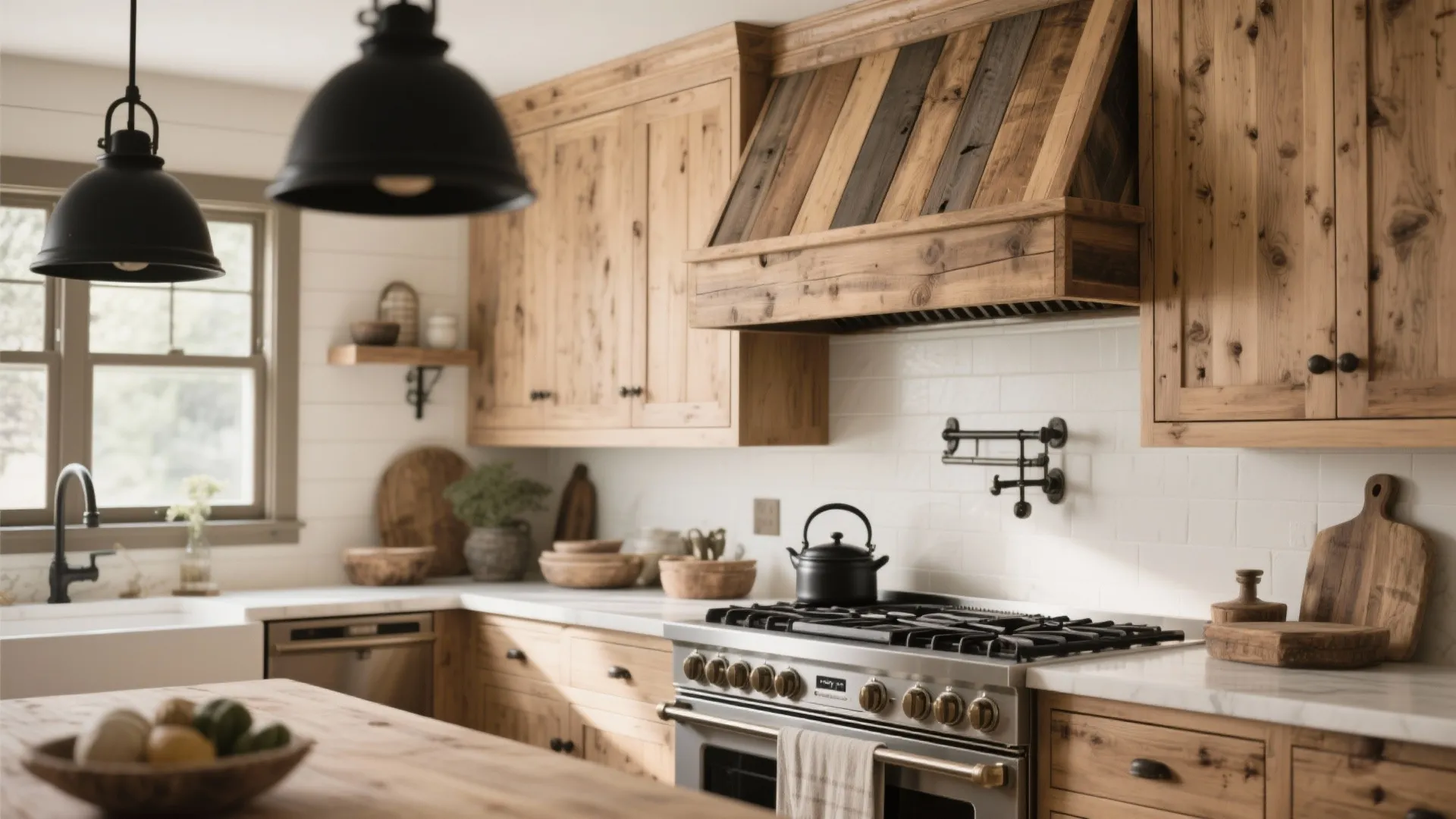 6. Custom Wood-Clad Hood