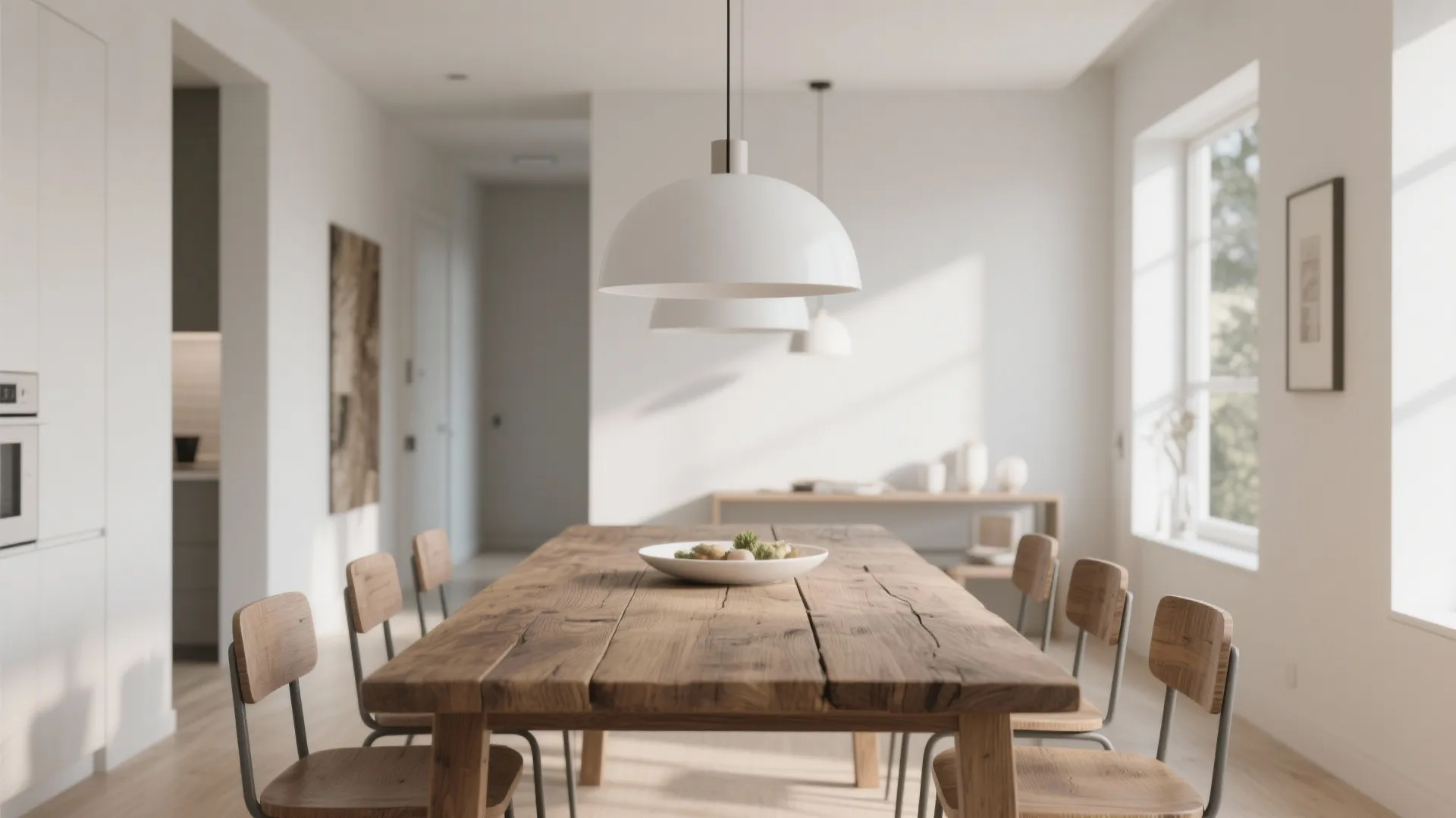 1. Mix Natural Wood with Clean Lines