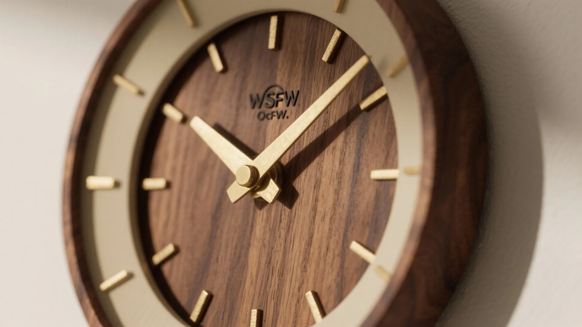 Warm Wooden Clock with Texture and Craft