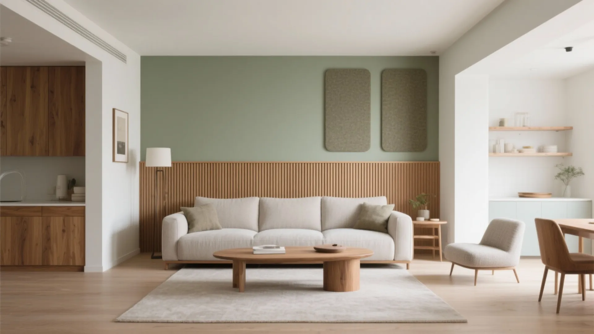 Hybrid Harmony: Wood + Color Blocking + Sound Control