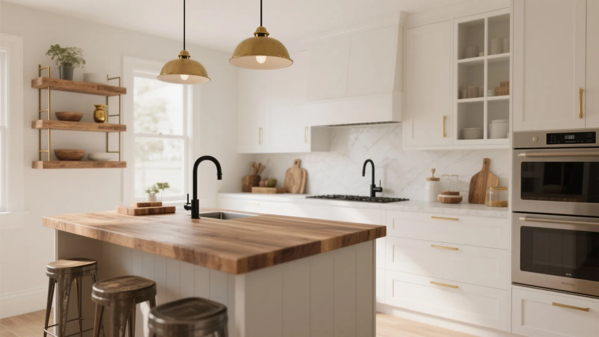 3. Introduce contrast with natural wood and metals