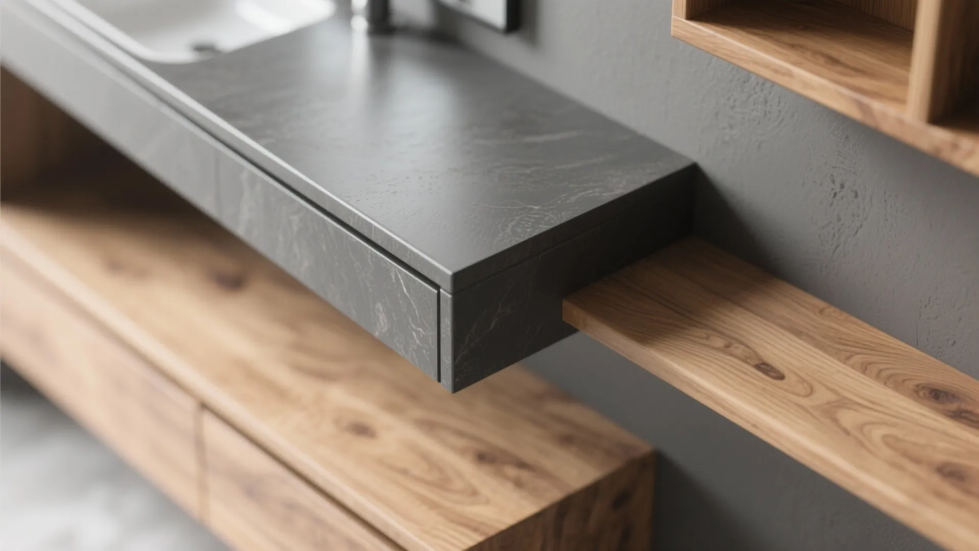 1. Contrast with warm wood accents