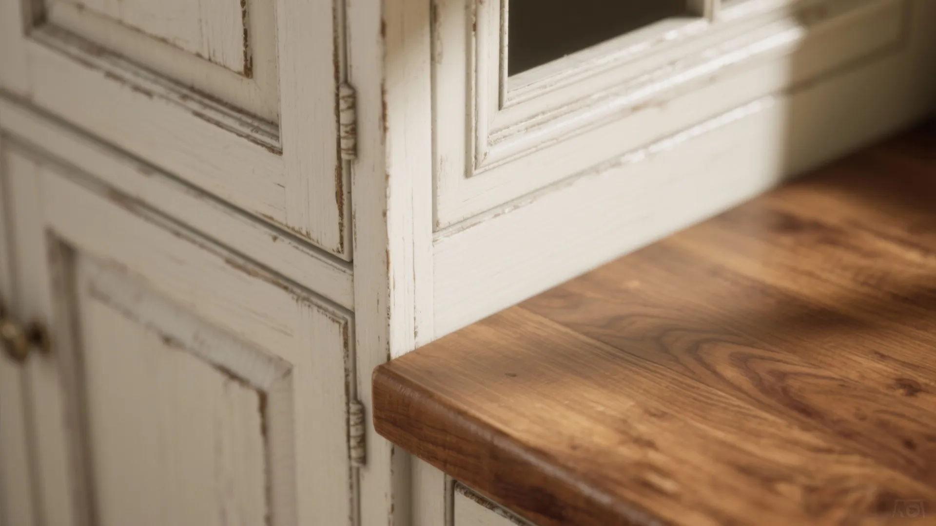 1. Contrast with Warm Wood Countertops