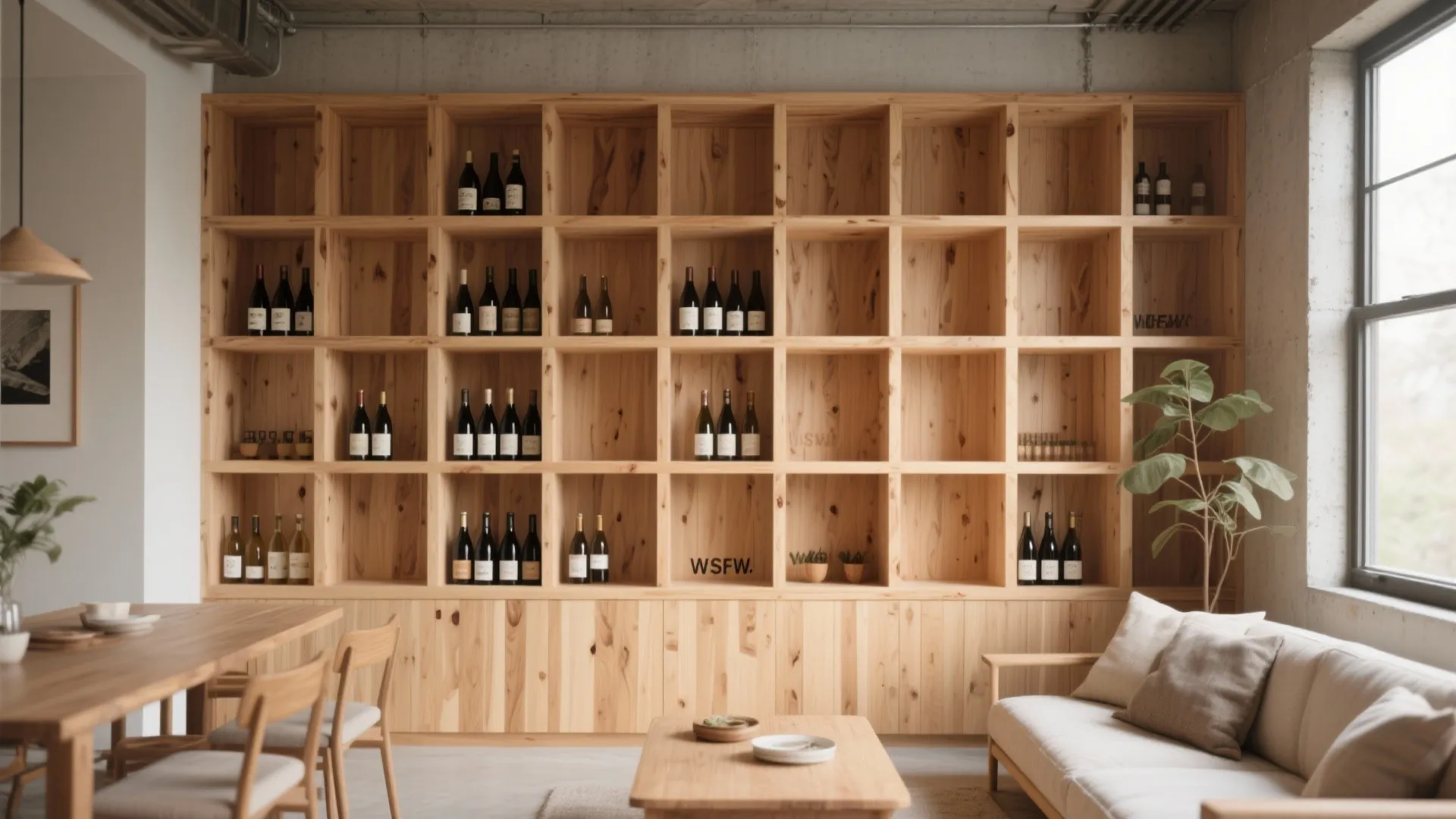 Warm Wood Grids and Cubbies