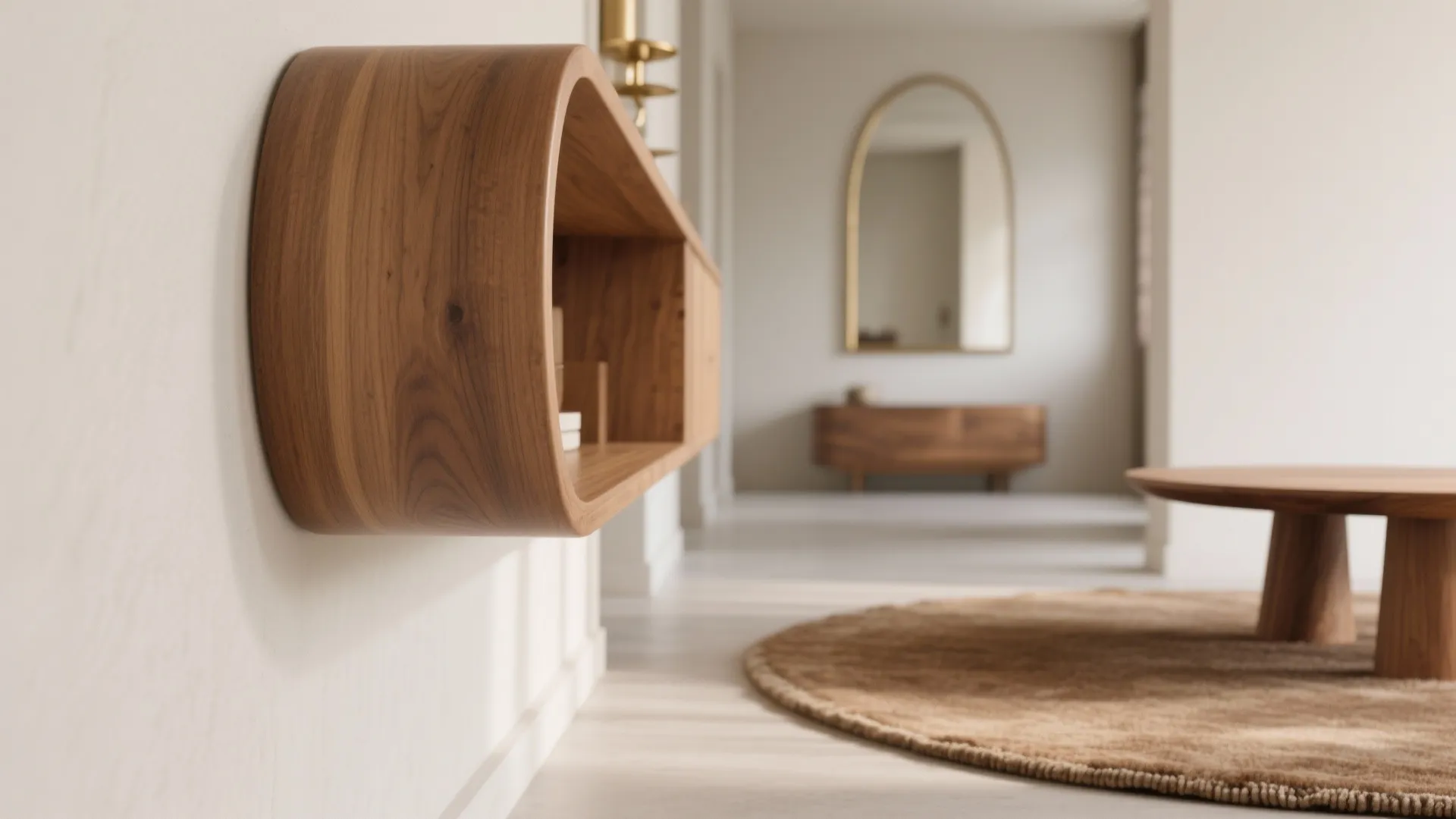 Warm Wood and Soft Curves for Comfort