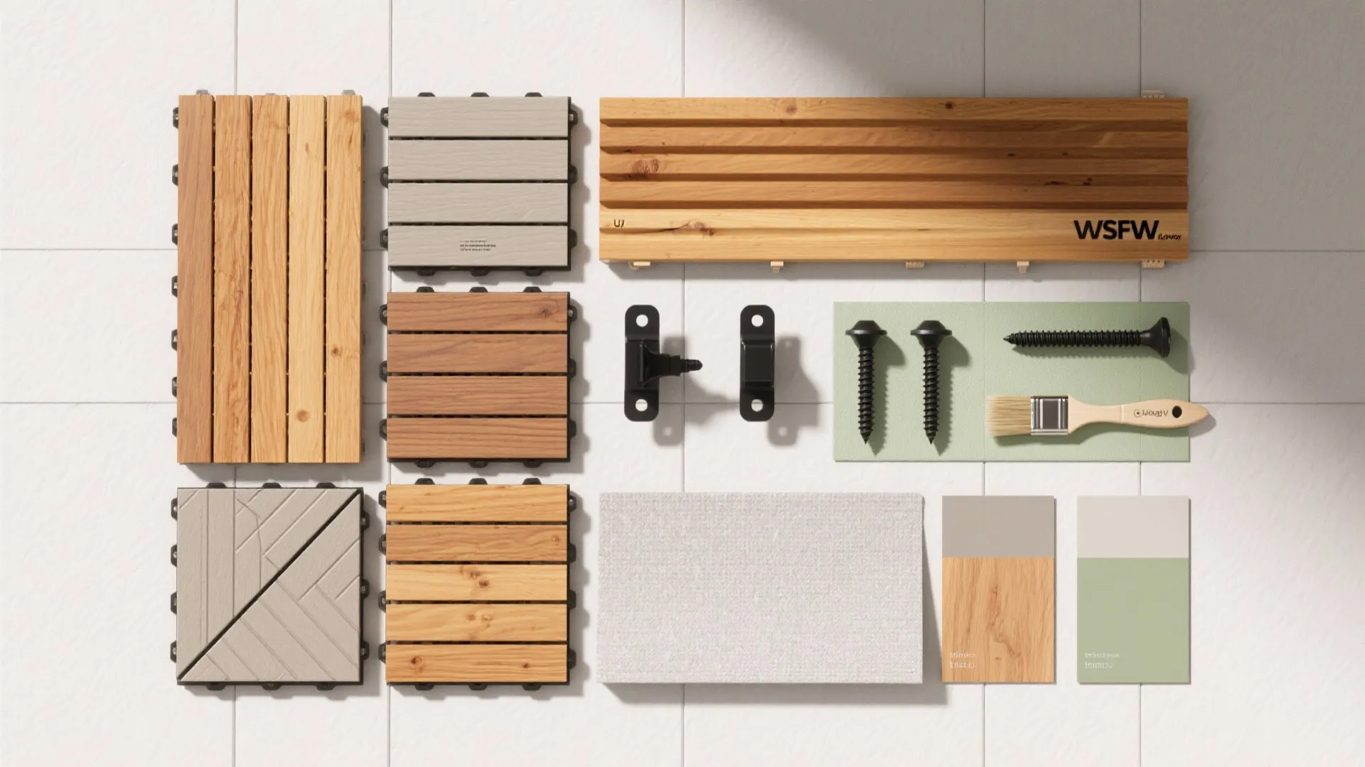 Warm wood textures and modular decking