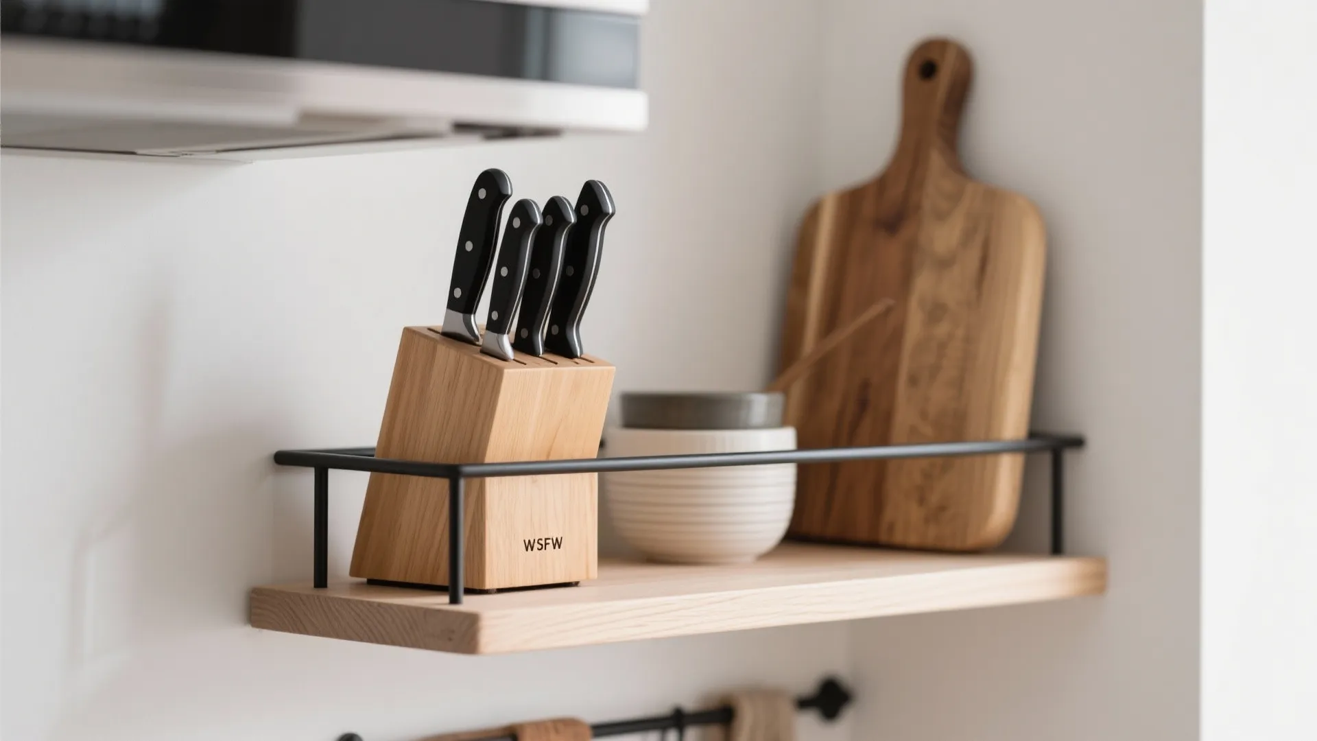 Warm Wood Accents for Tiny Kitchens