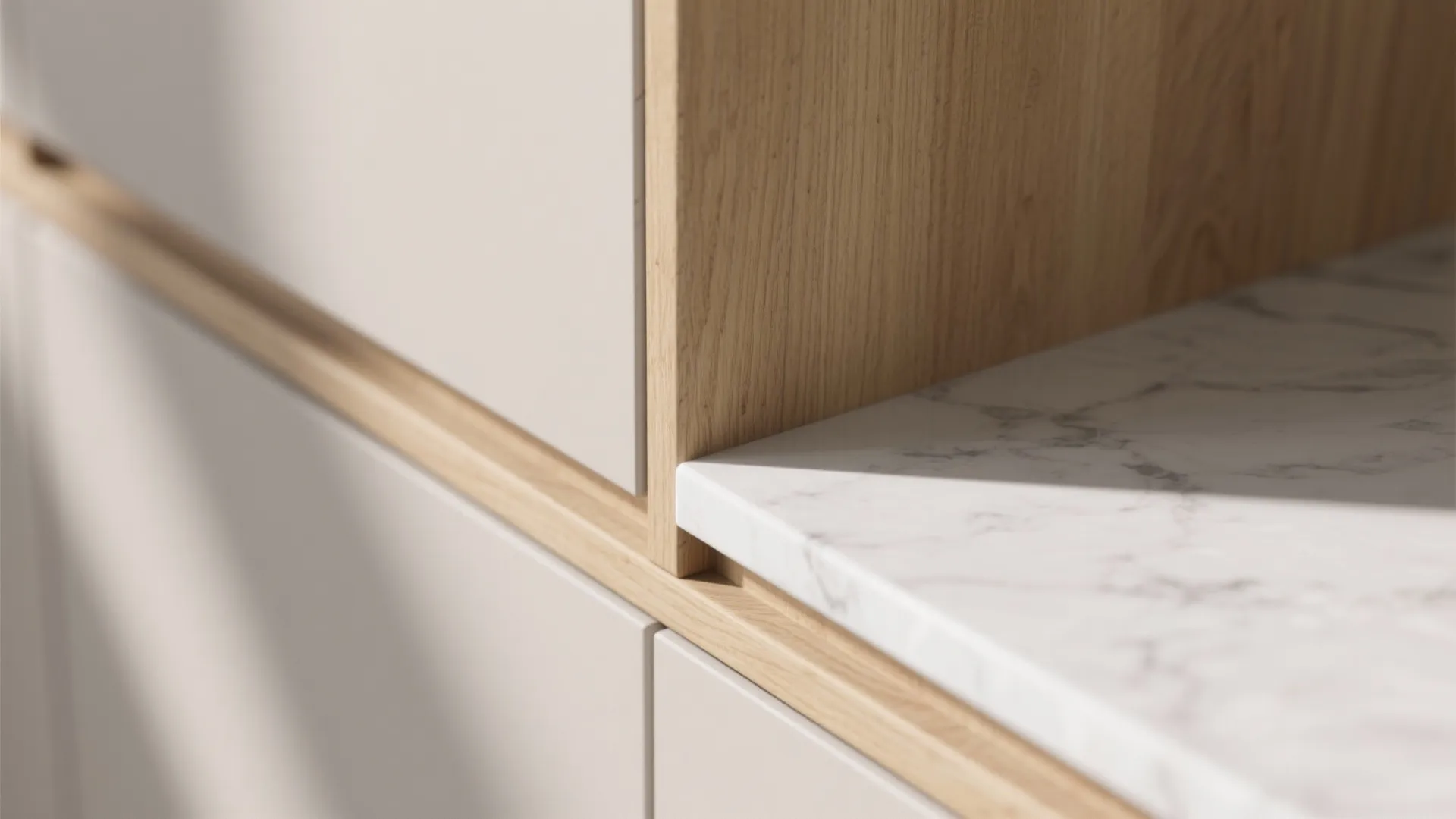 Warm wood accents for balance