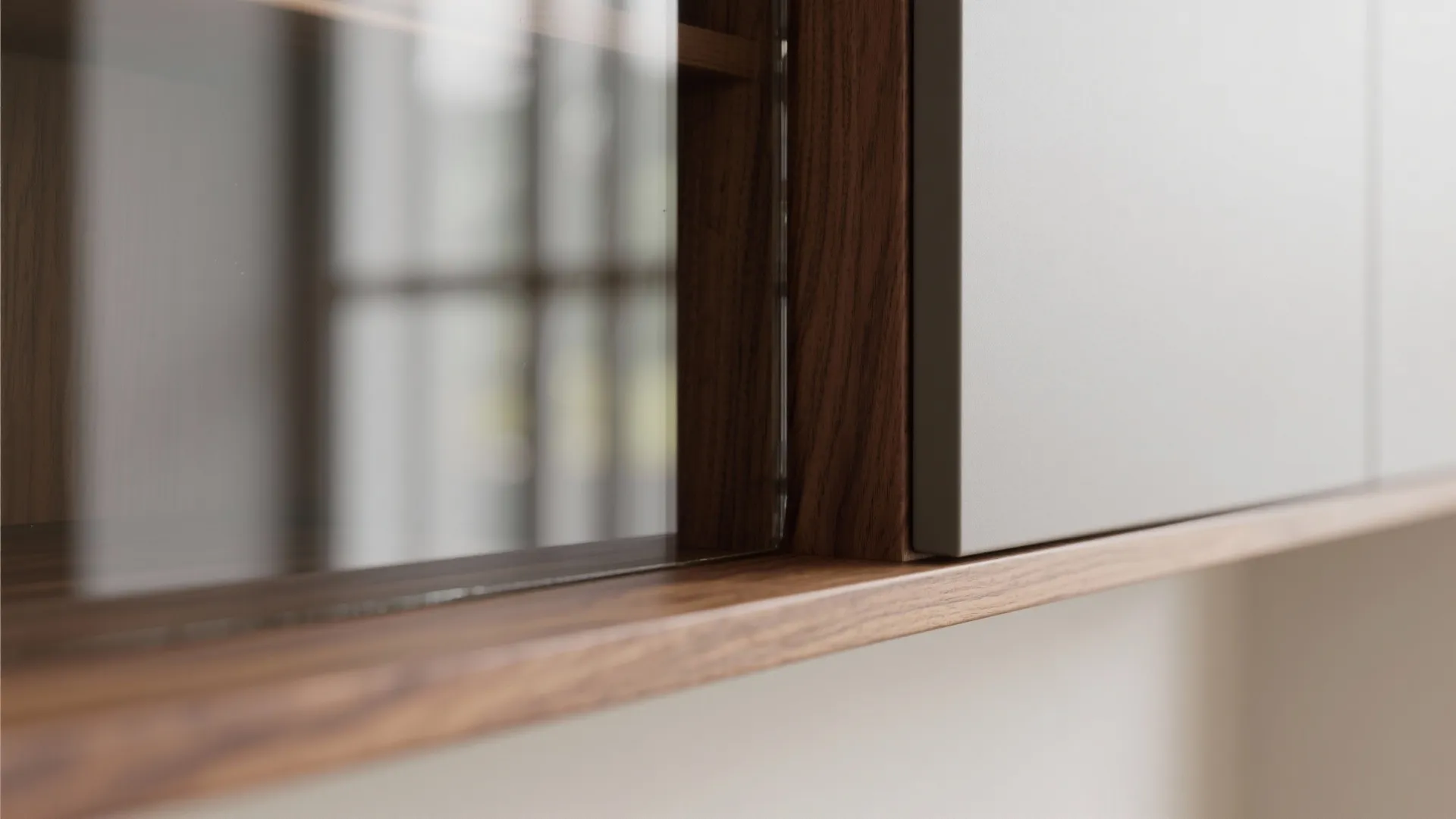 Warm wood notes to bridge kitchen and study