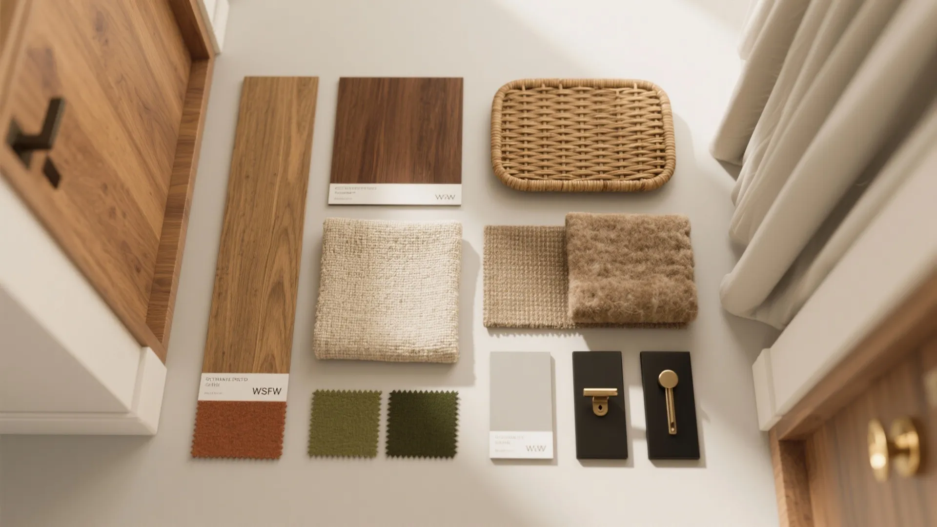 Warm Wood Tones and Textured Fabrics for Cozy Calm