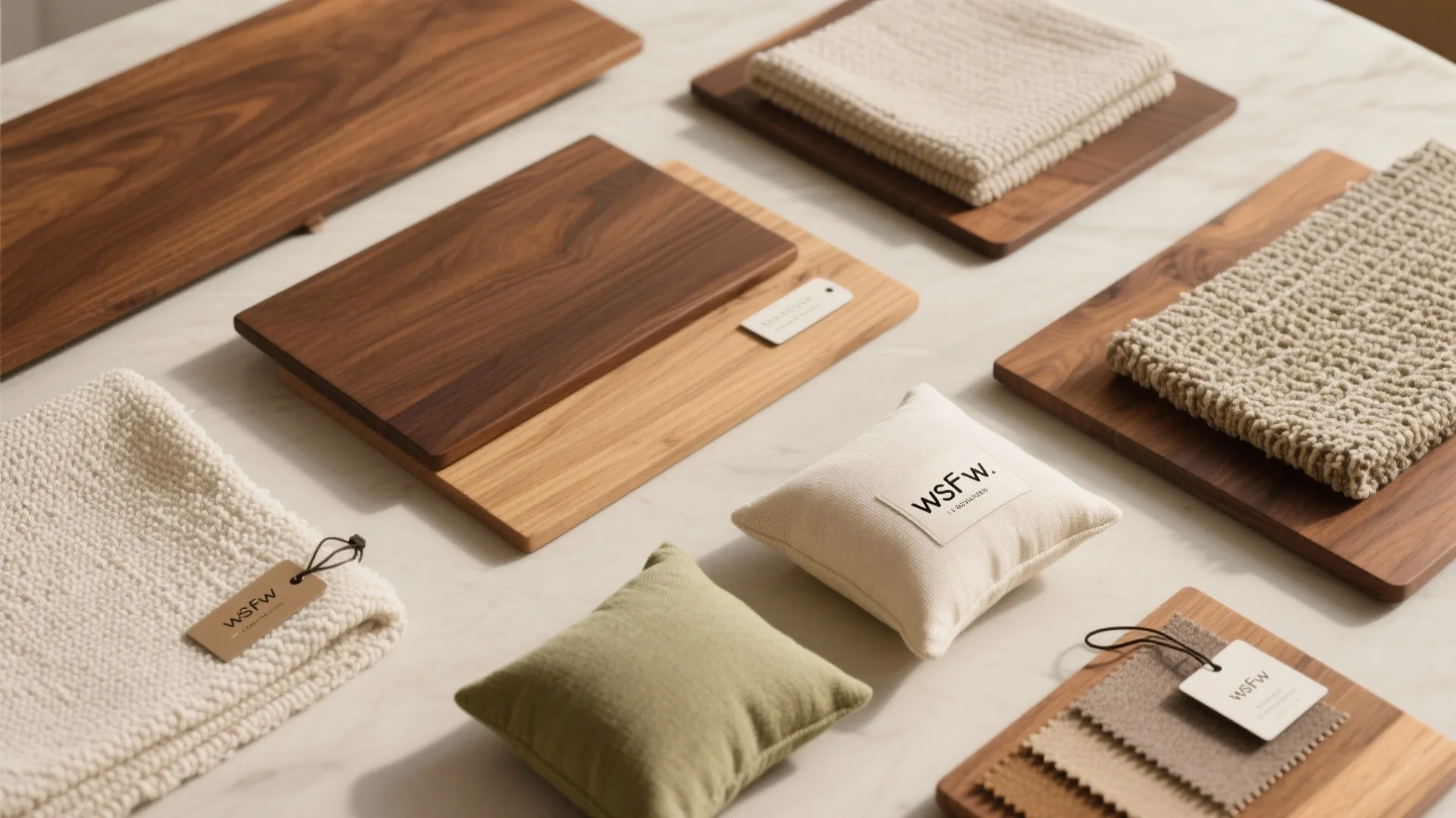 Warm Wood and Layered Textiles for Comfort