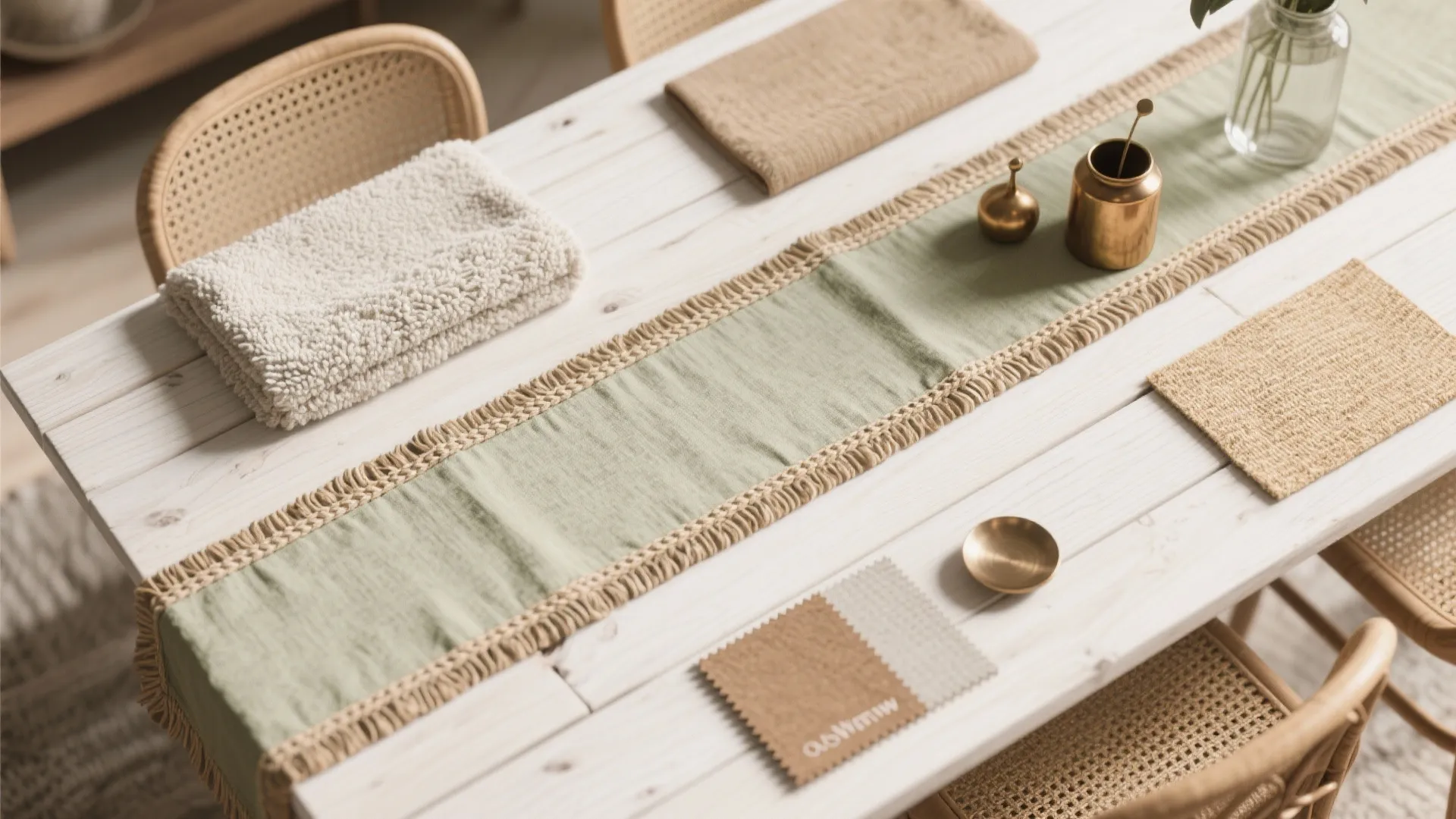 Warm Wood Tones with Tactile Fabrics