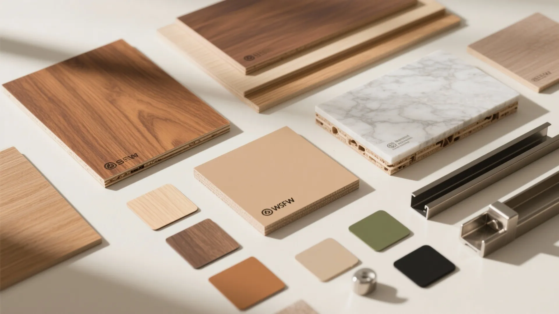 Warm wood accents with humidity-smart finishes