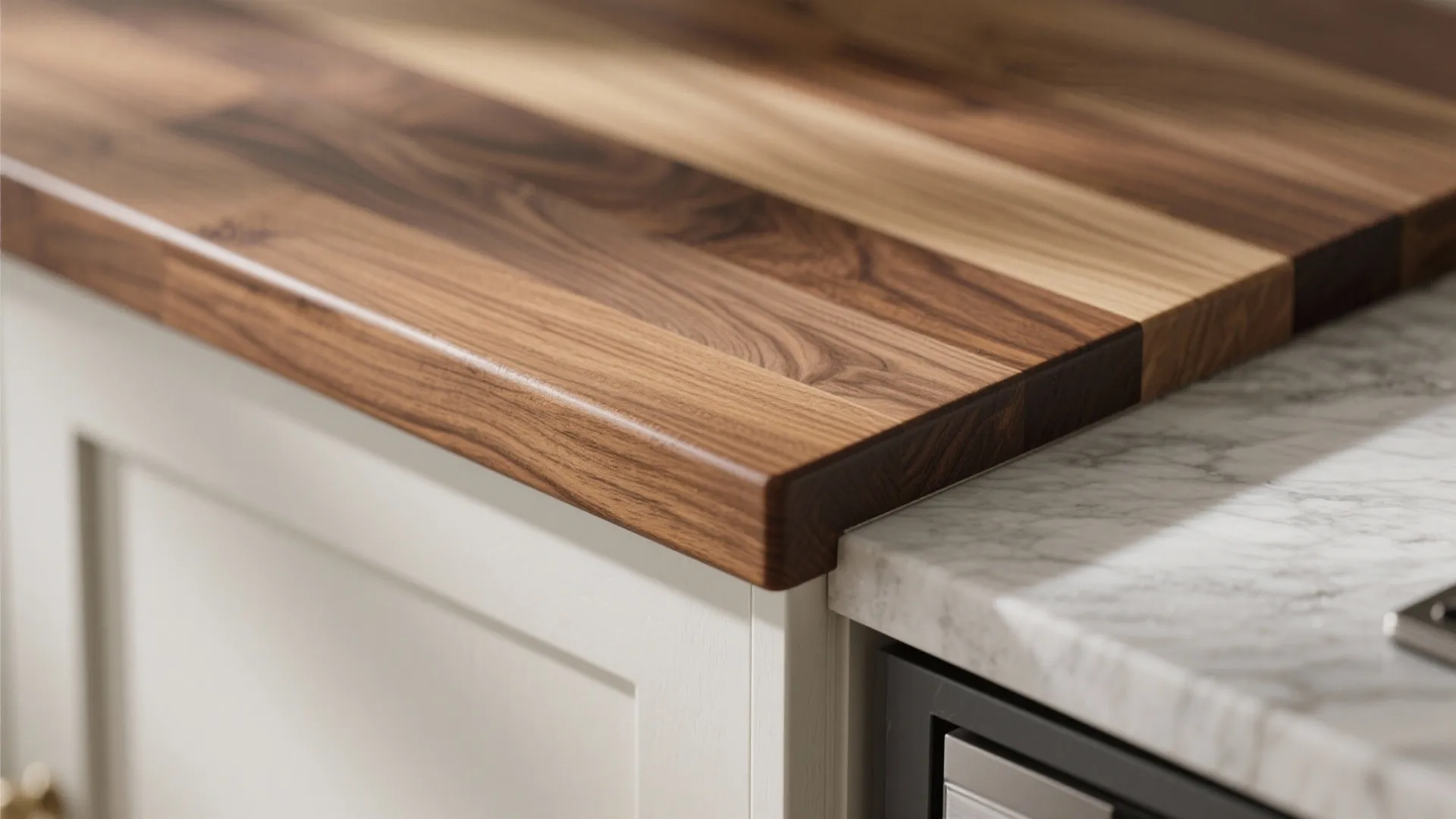 Warm wood accents with durable finishes