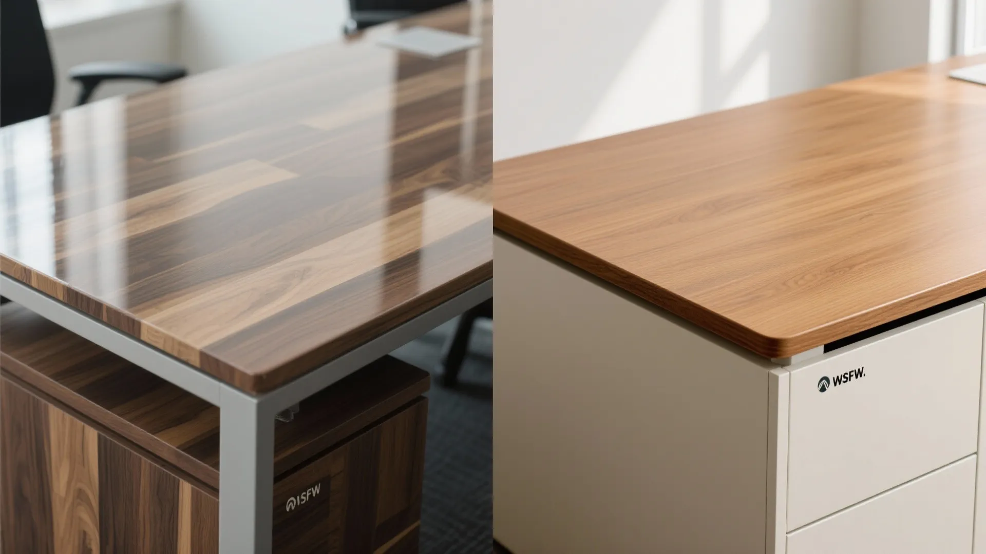 Warm wood accents with easy-clean, durable finishes