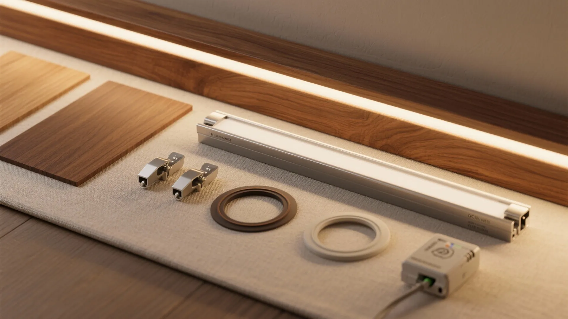 Wood-Tone Soffit Bands With Concealed Strips