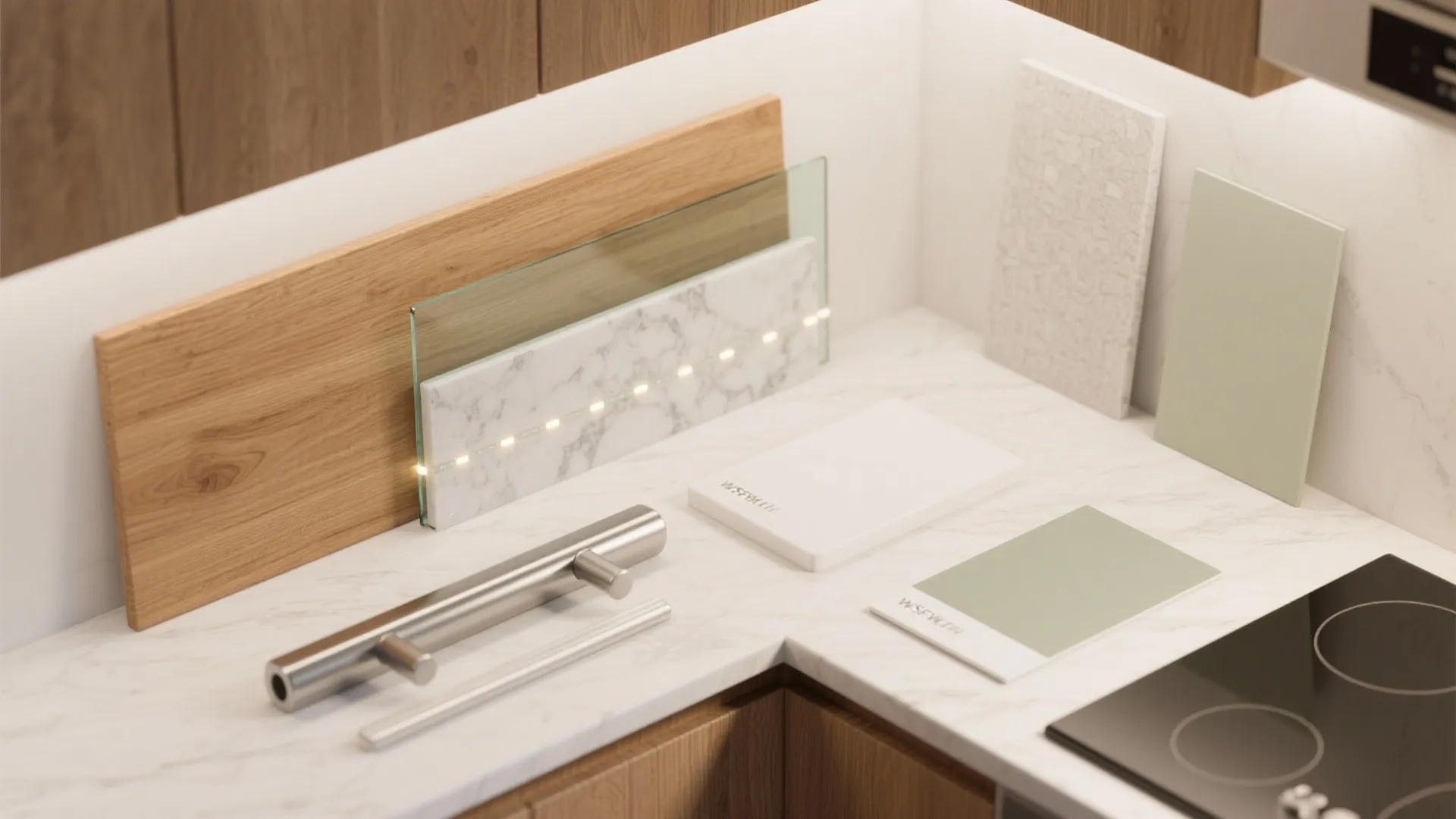 Warm Wood Accents with Layered Lighting