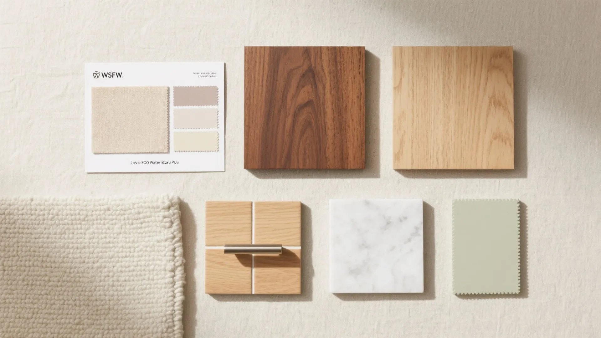 Warm wood accents with low-VOC finishes