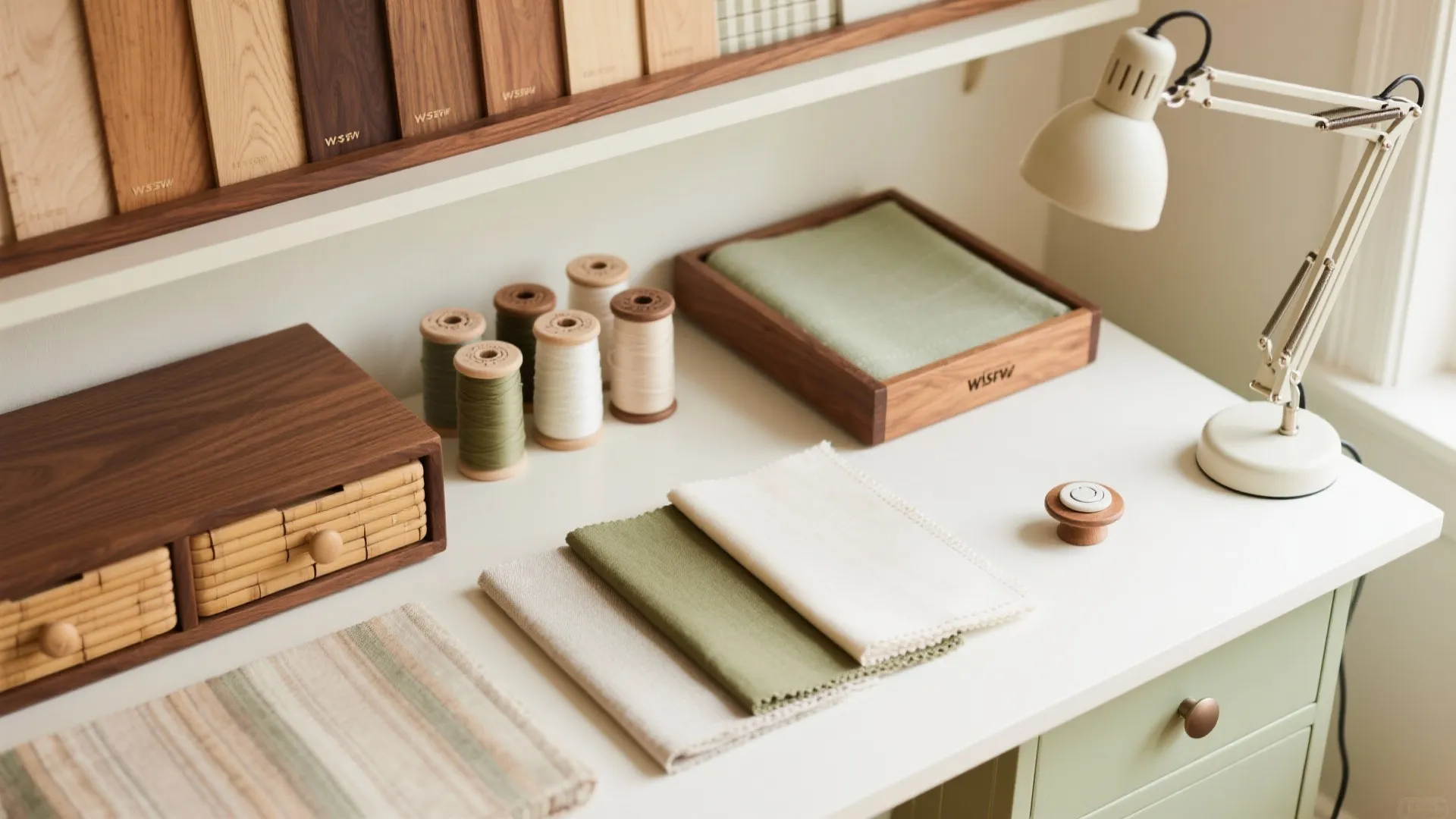 Warm Wood Accents to Calm the Creative Clutter