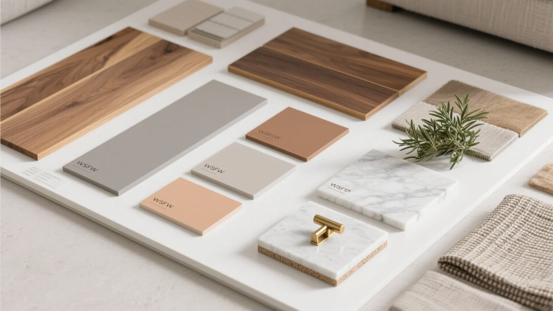 Warm wood and subtle color blocking to connect zones