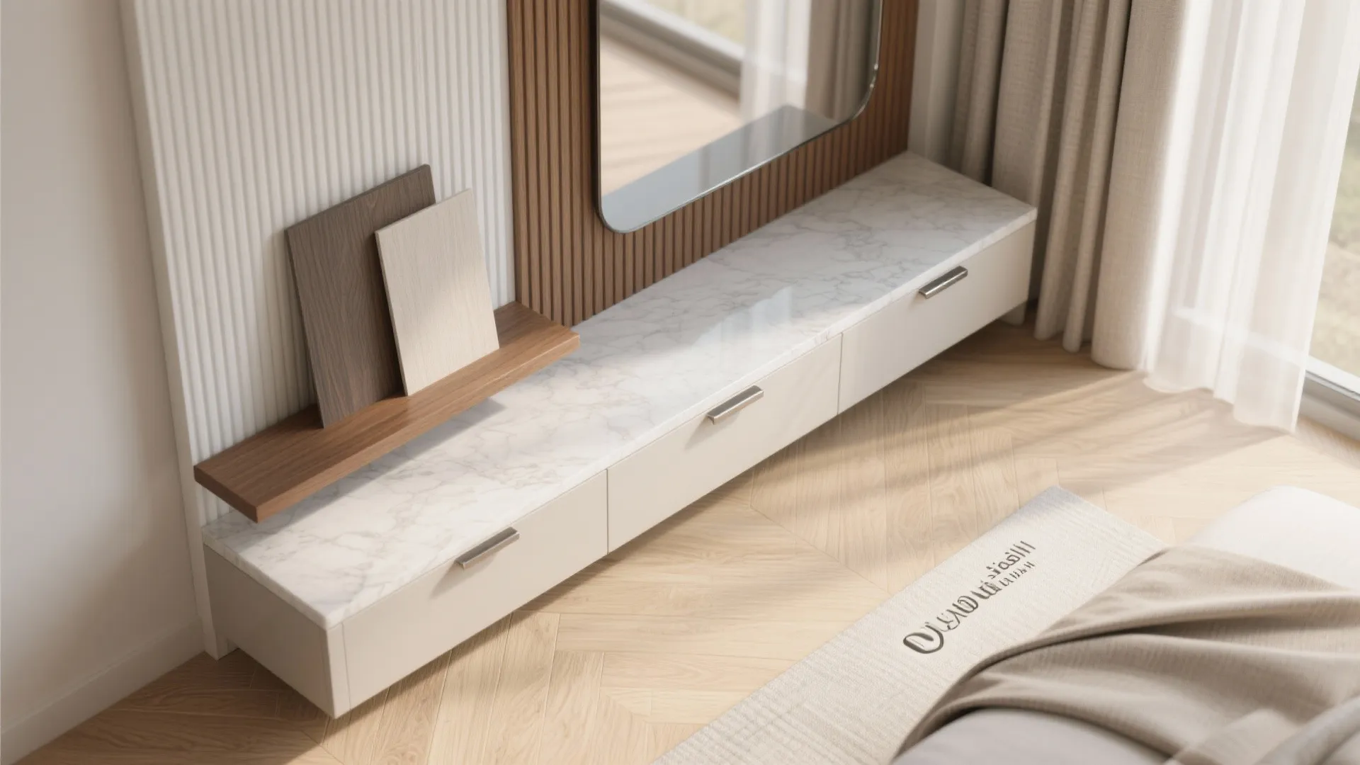 Warmth of wood elements—without bulk