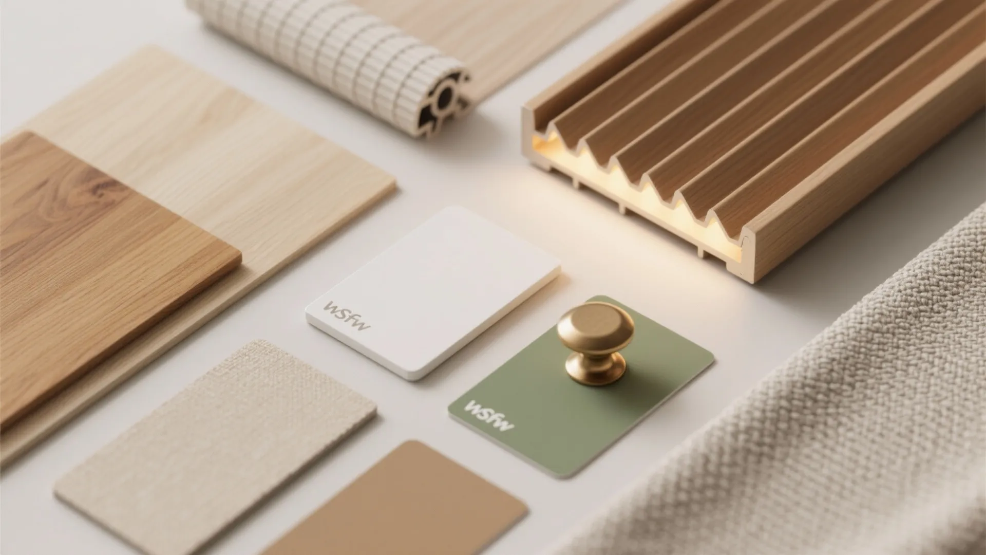 Warm wood accents to soften compact living and kitchen zones