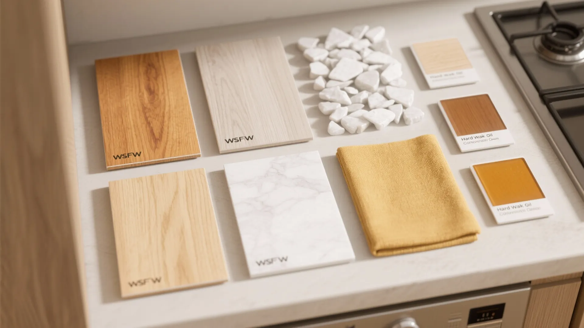 Warm Wood Accents for a Cozy Micro-Kitchen