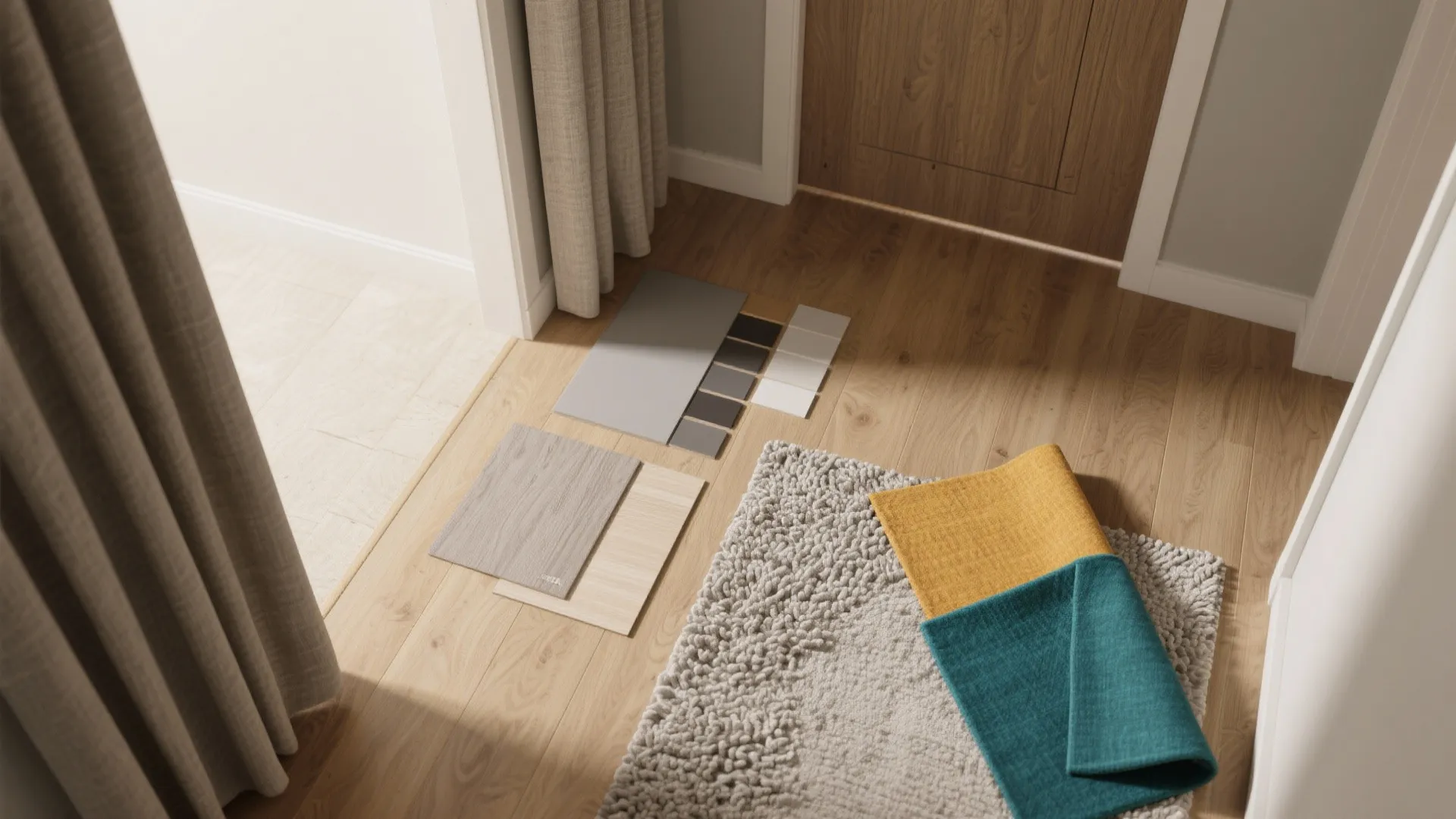 Warm wood and textured neutrals