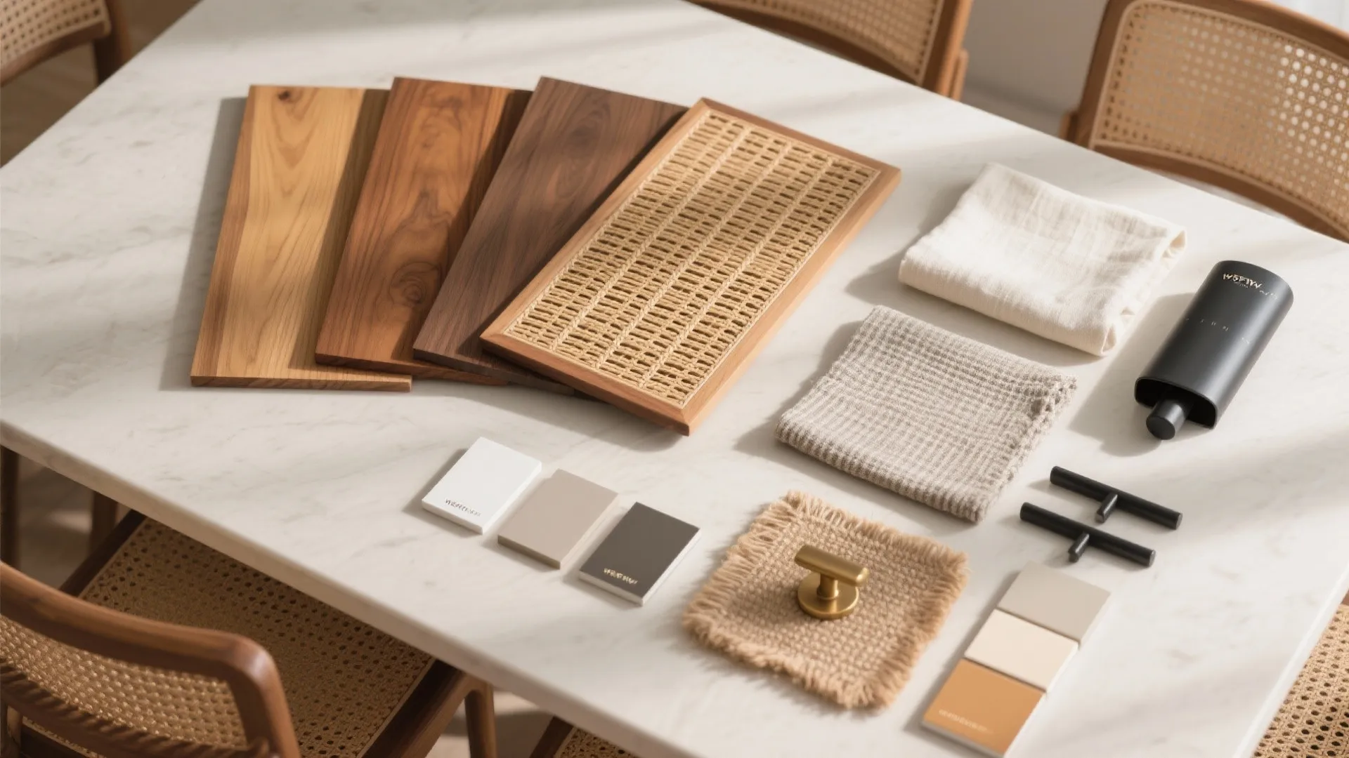 Warm wood elements and natural textures