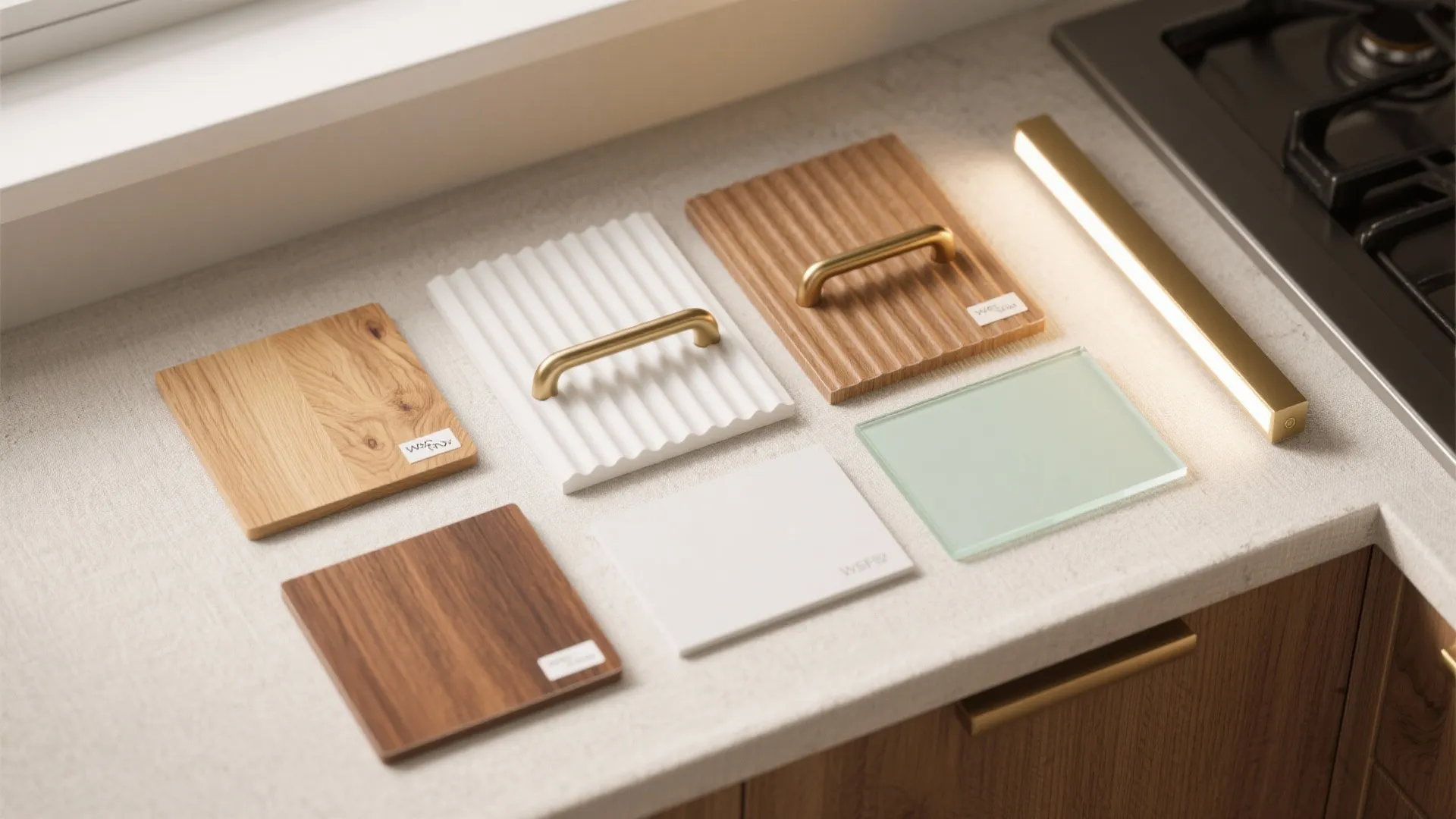 Warm wood accents to add soul without weight