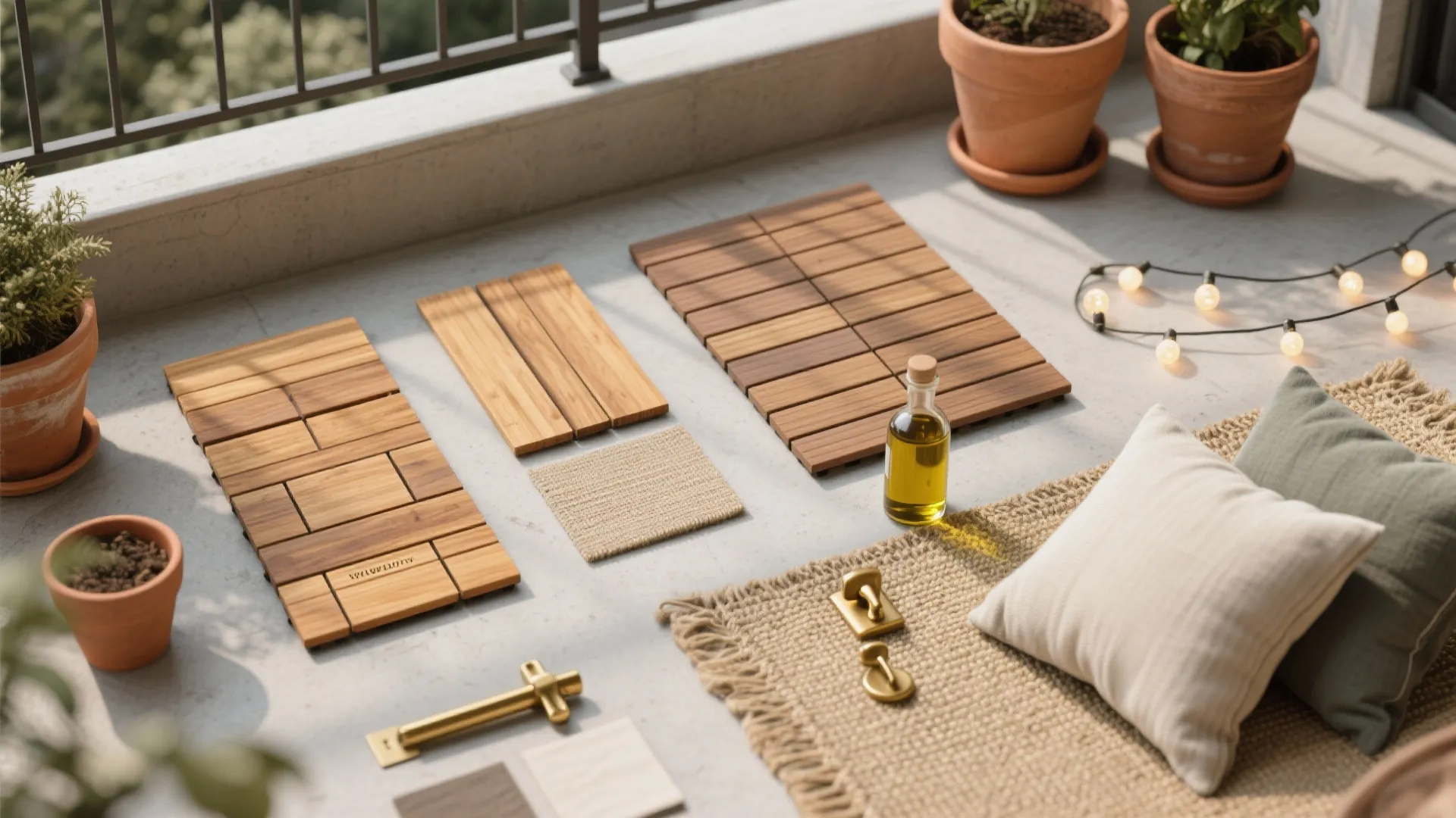 Warm Wood Textures and Plant Pairings