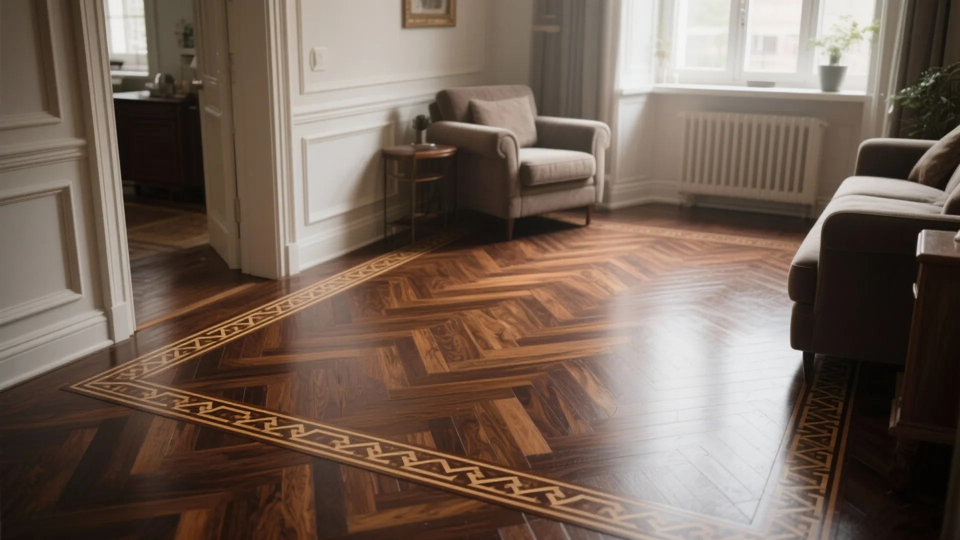 2. Wooden Floor Inlay Borders