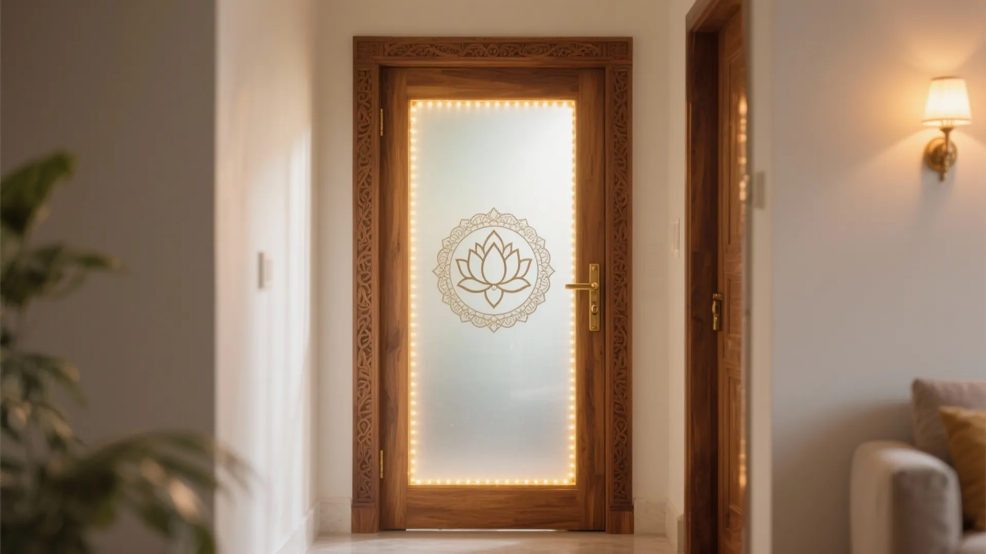 Wood + Glass Combo with Soft Backlighting