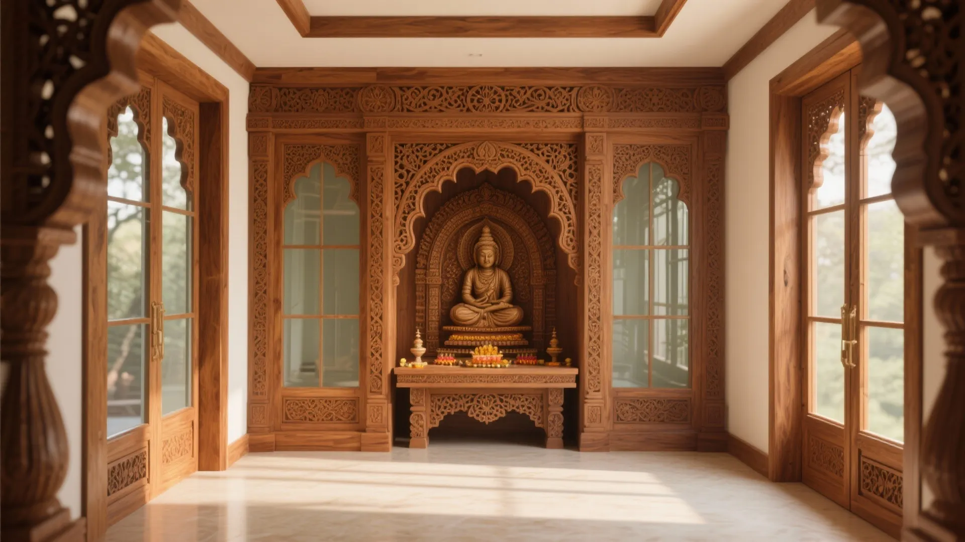 Wood and Glass Fusion with Carved Frames