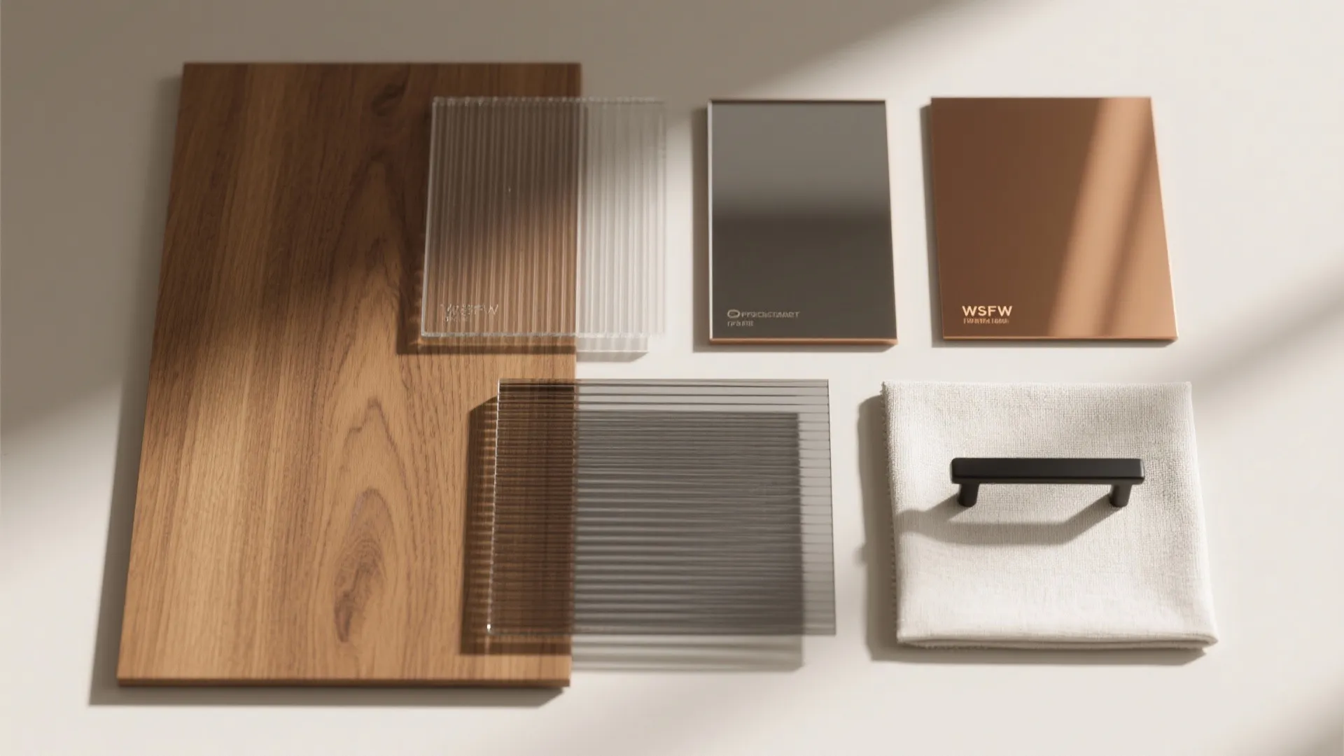 Warm Wood + Textured Glass Mix